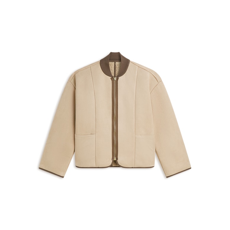 Light Taupe Teddy Jacket - 1s1312