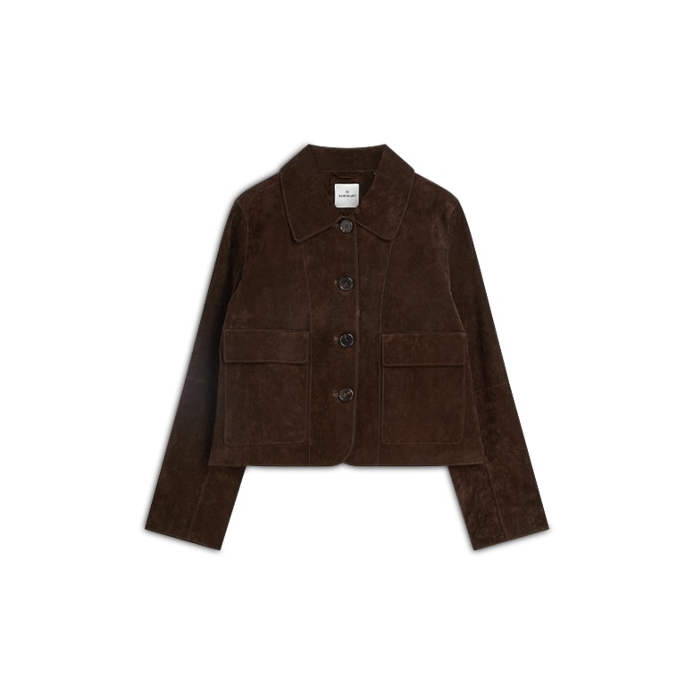 Dark Chocolate Suede Jacket - 1s1335