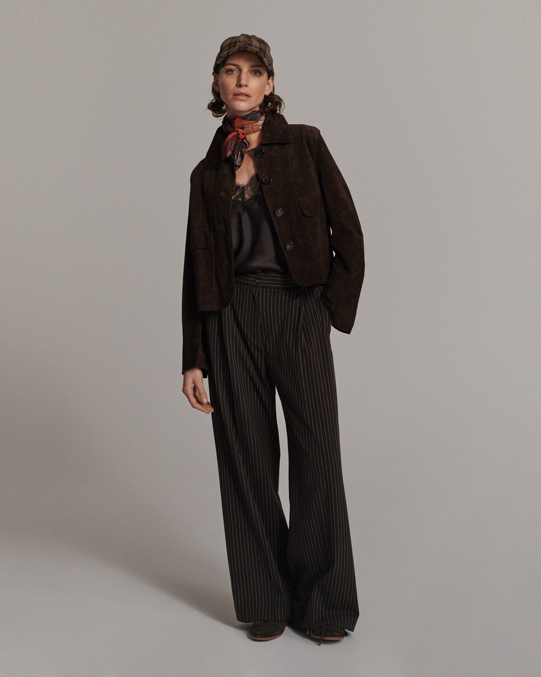 Dark Chocolate Suede Jacket - 1s1335