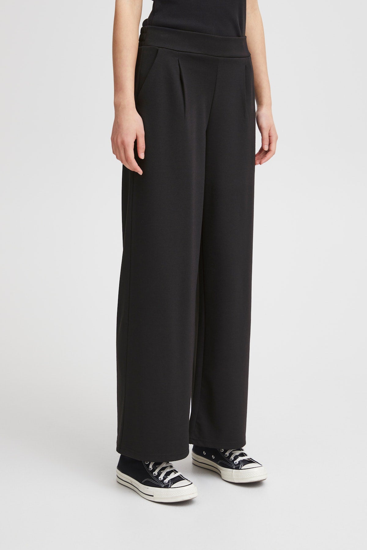Kate Black Wide Leg Trousers - 20118337