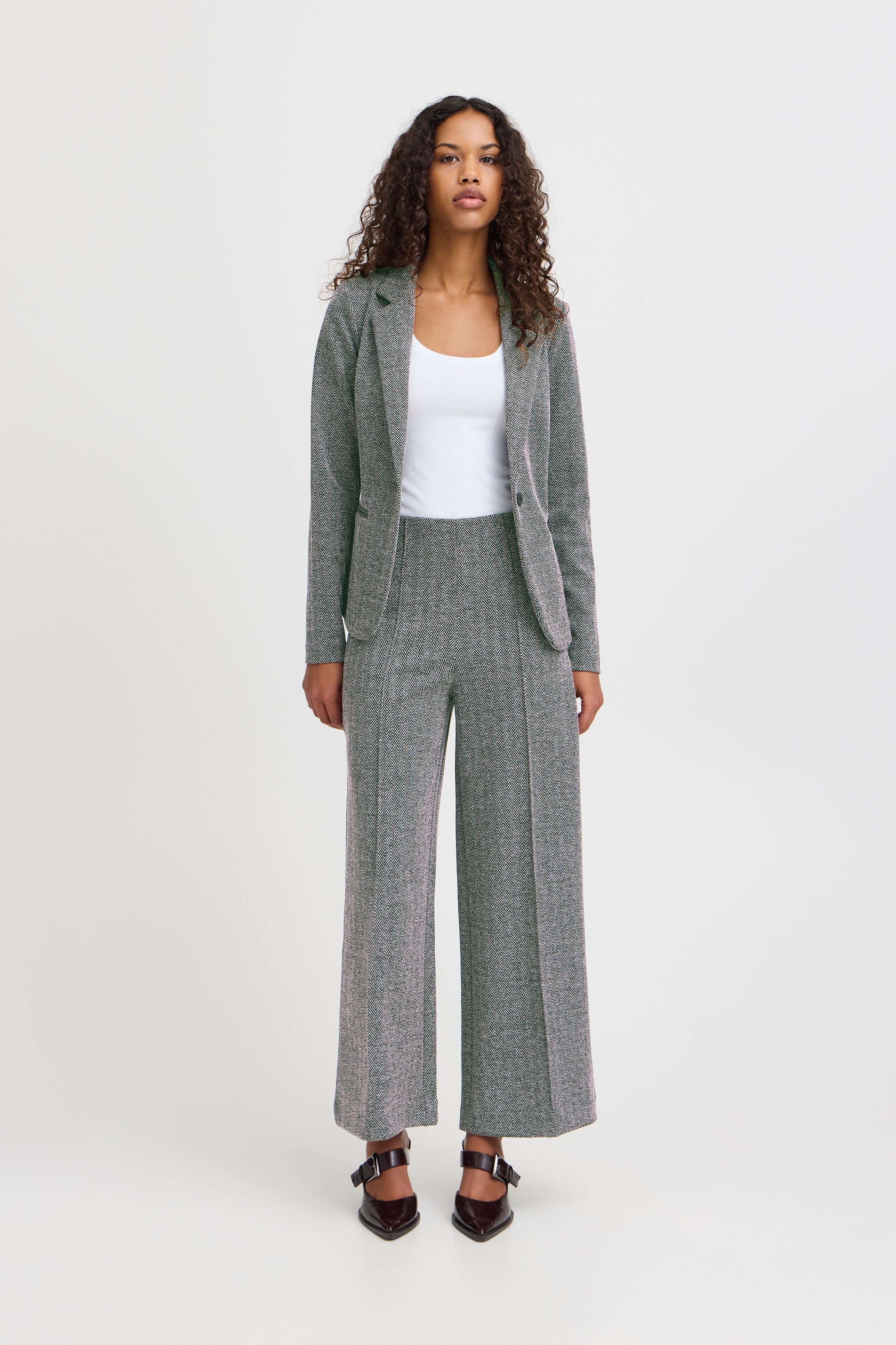 Kate Jacquard Herringbone Pants - 20121602
