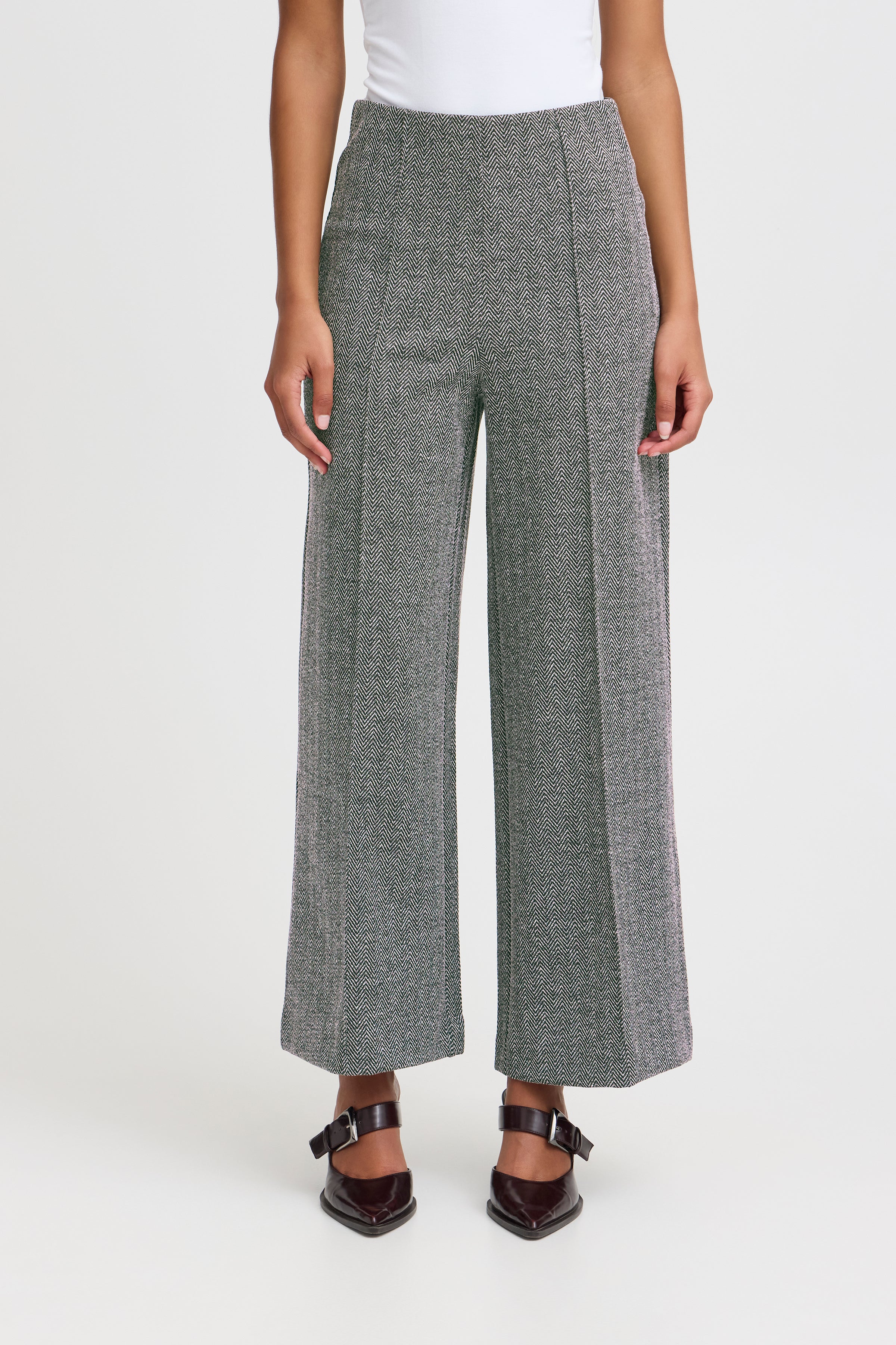 Kate Jacquard Herringbone Pants - 20121602