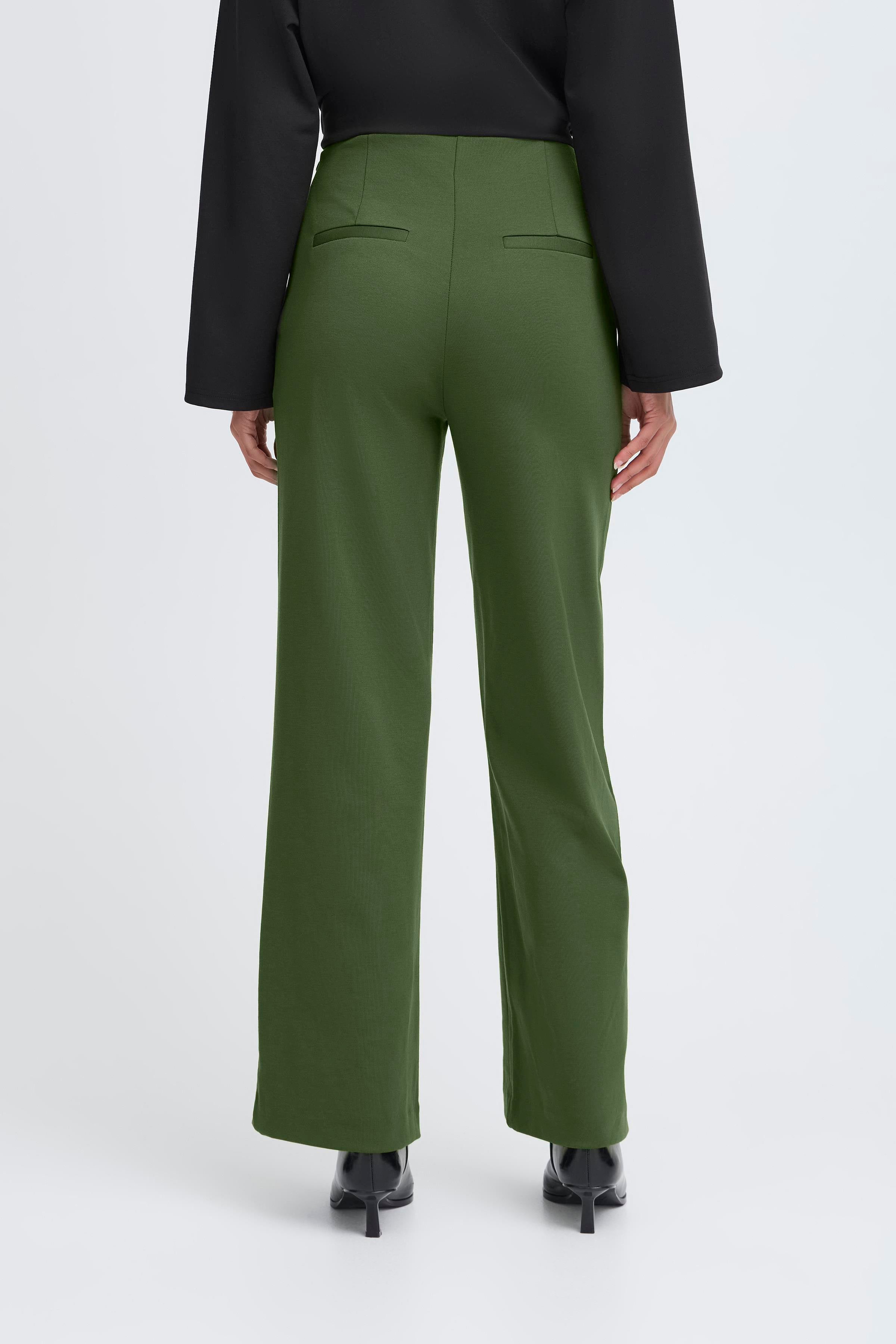 Kate Wide Rifle Green Trousers - 20123476