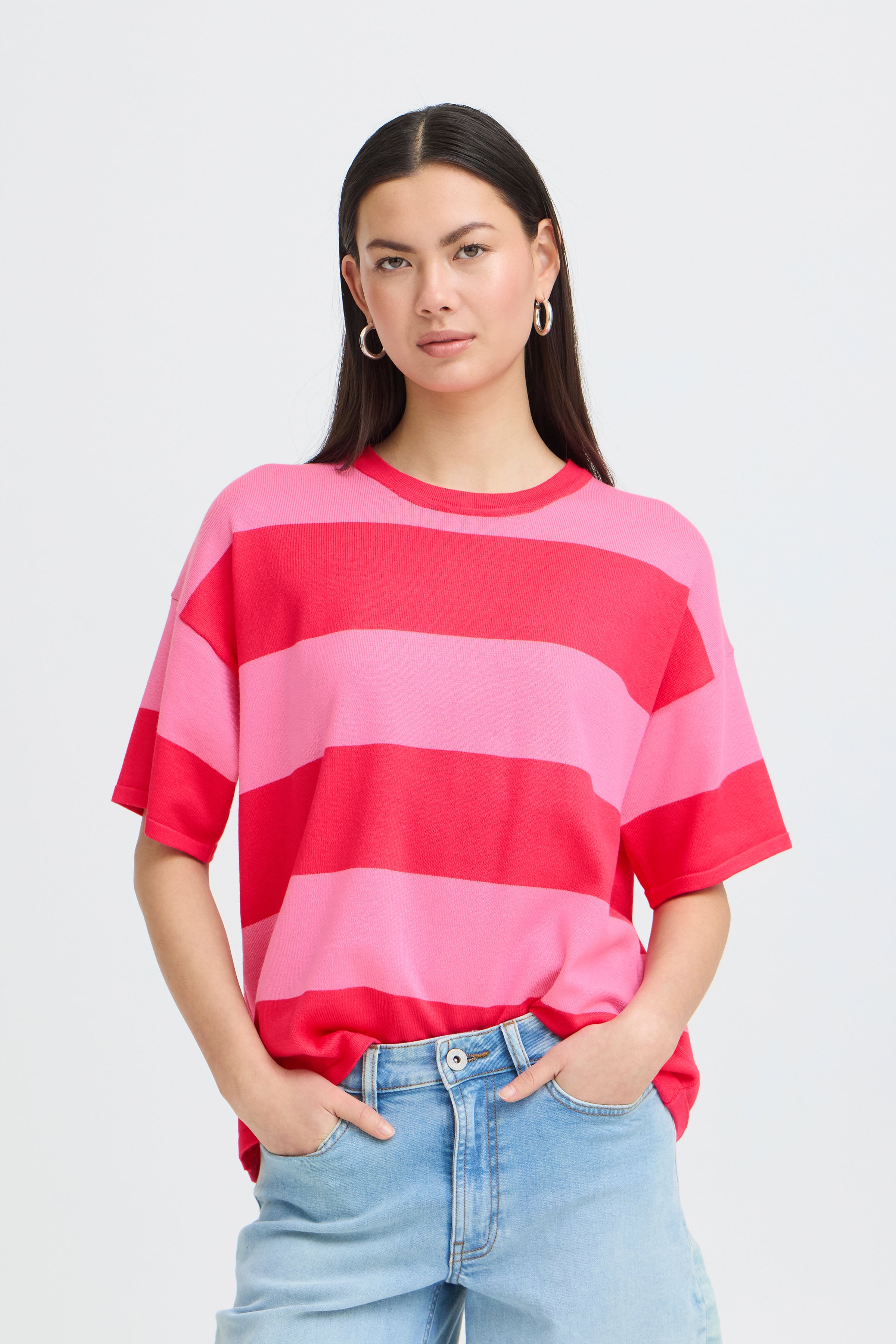 Luls Wide Azalea Stripe Top - 20125817