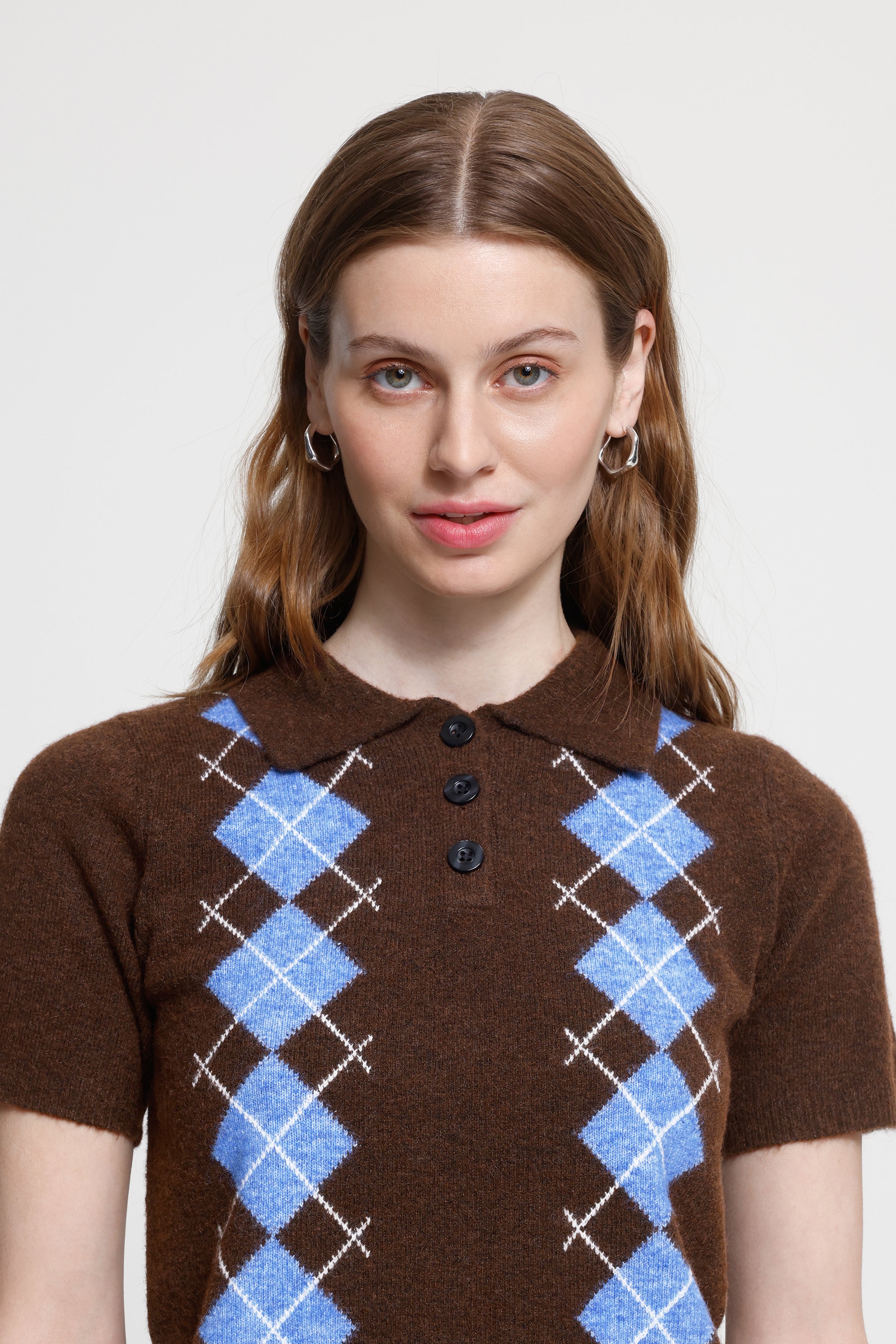 Dasila Chicory Argyle Sweater - 20126165