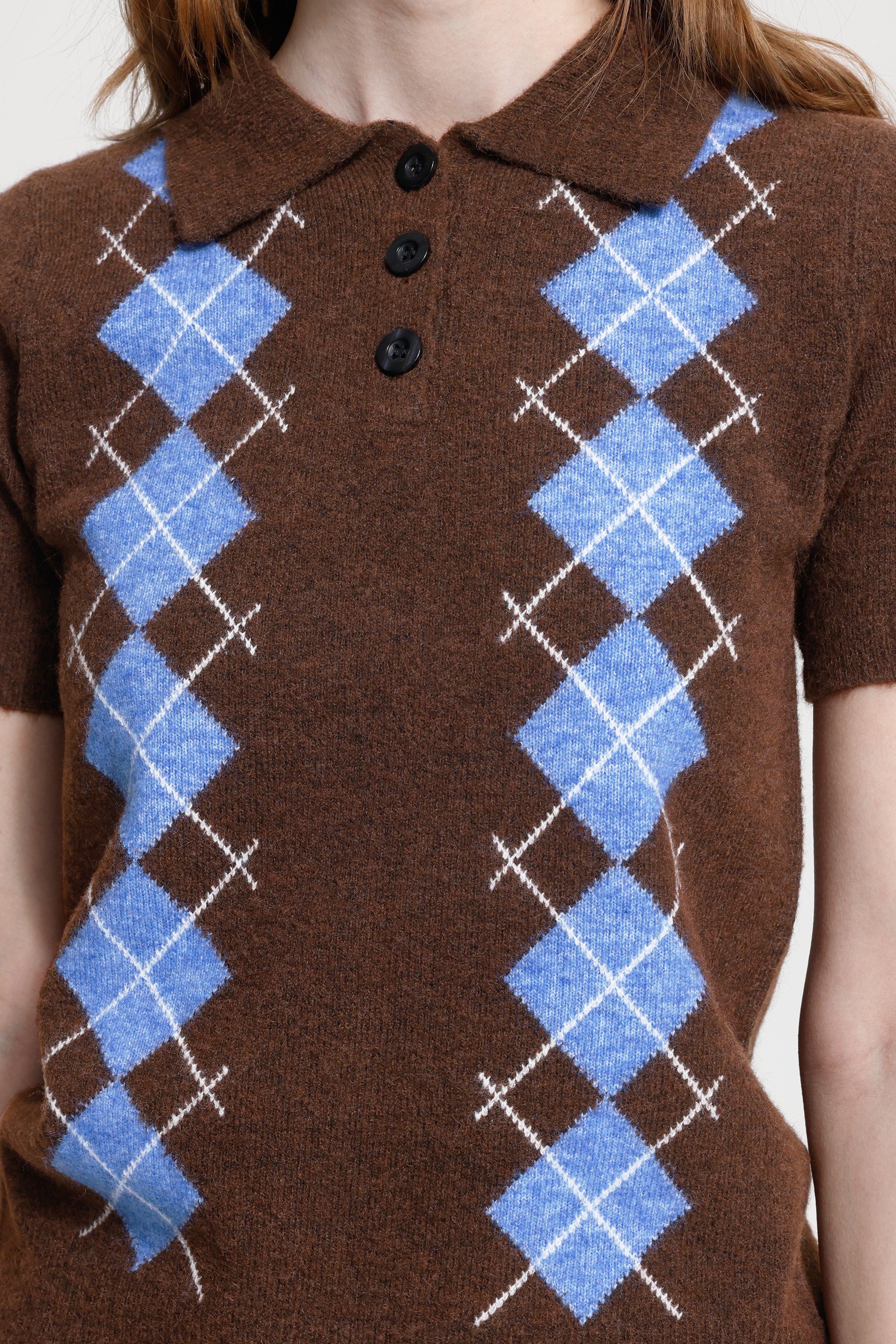 Dasila Chicory Argyle Sweater - 20126165