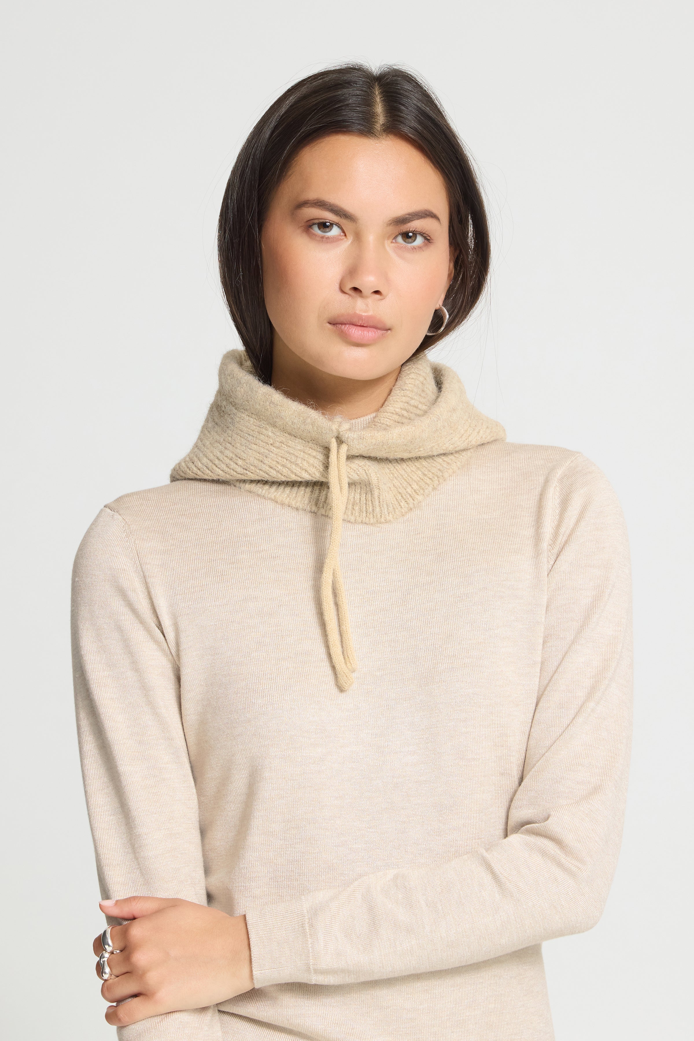 Gunilla Oatmeal Hood - 20126539