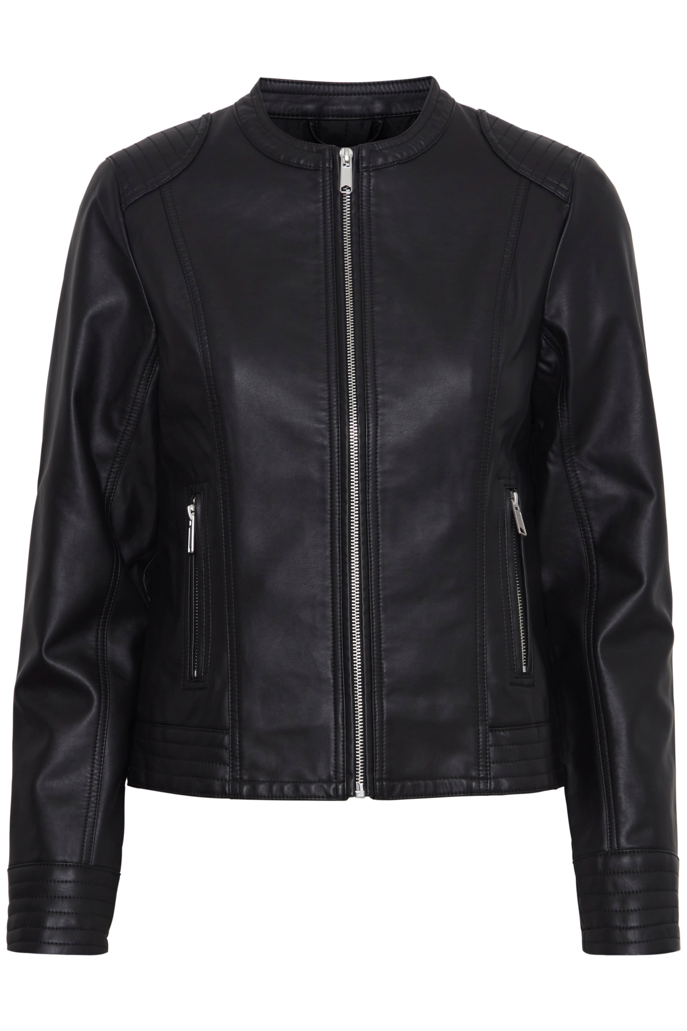 Acom Black Faux Leather Jacket - 20809396
