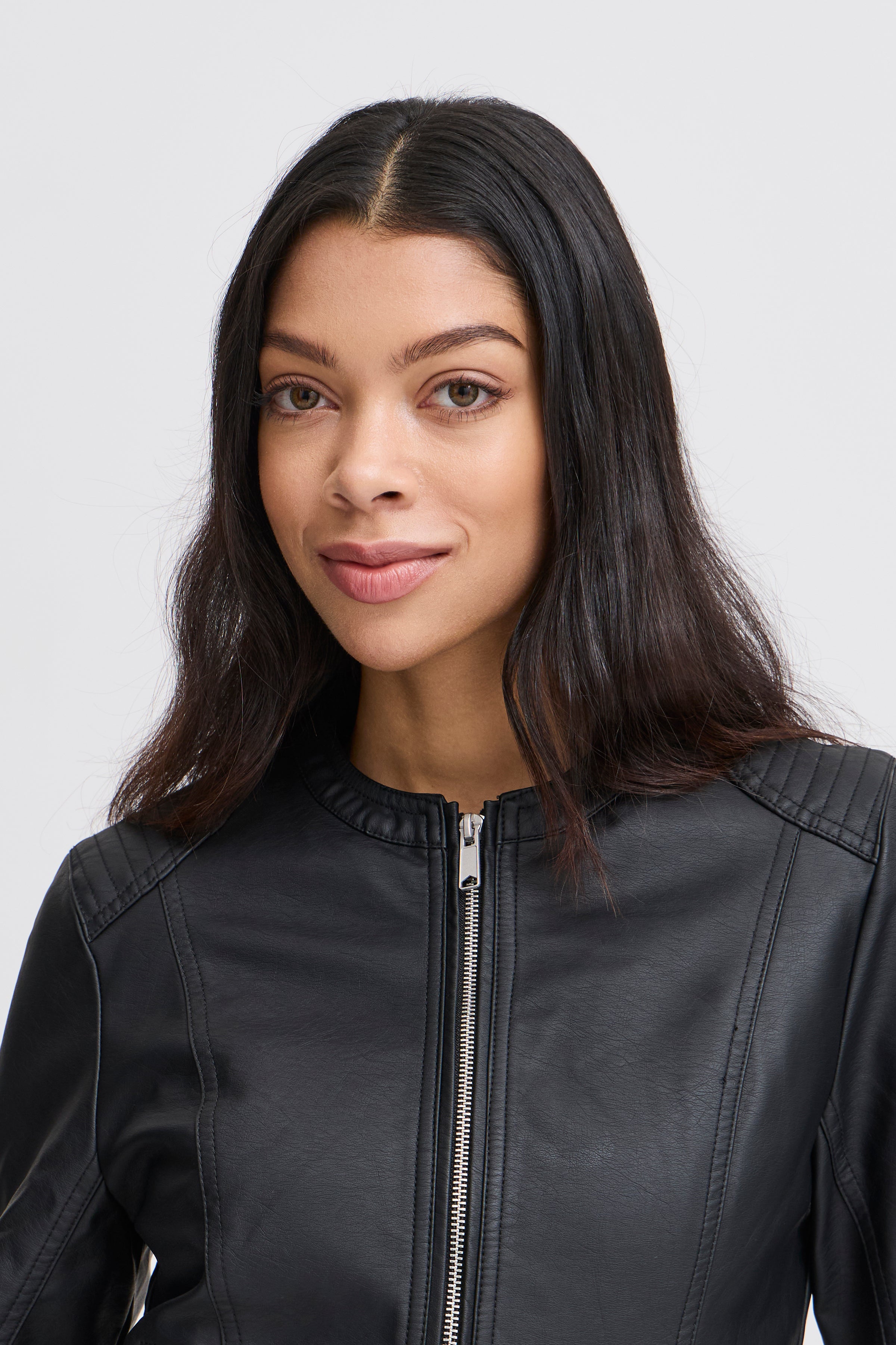 Acom Black Faux Leather Jacket - 20809396
