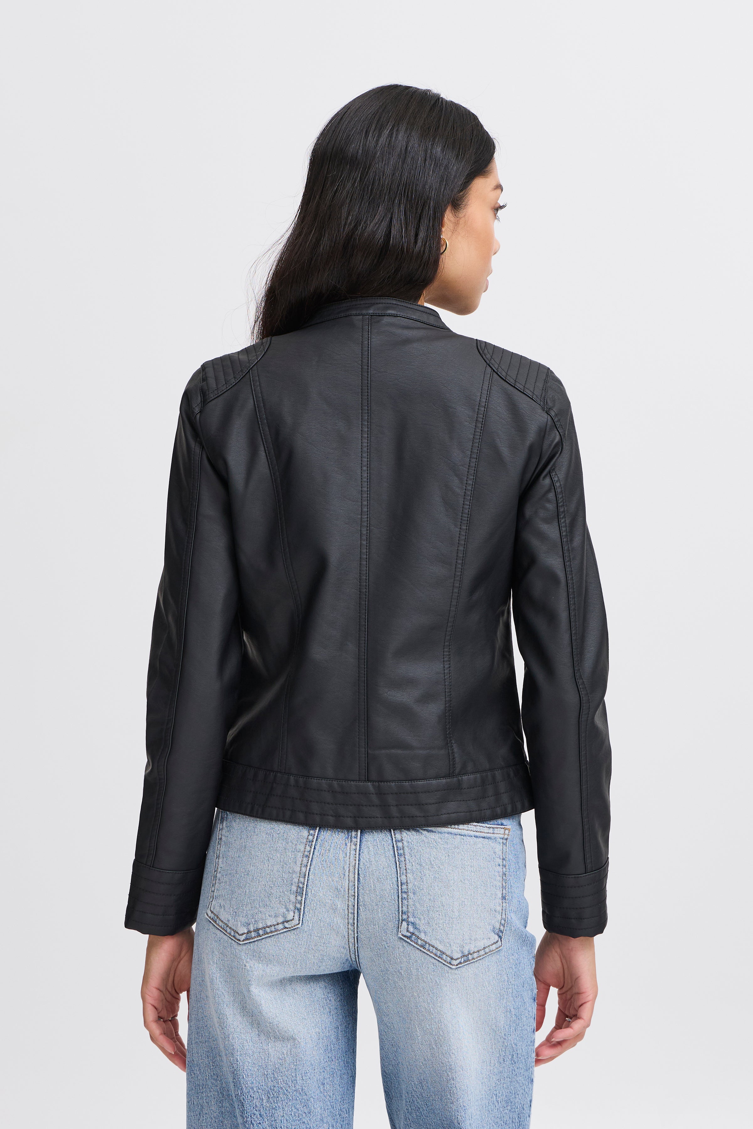 Acom Black Faux Leather Jacket - 20809396