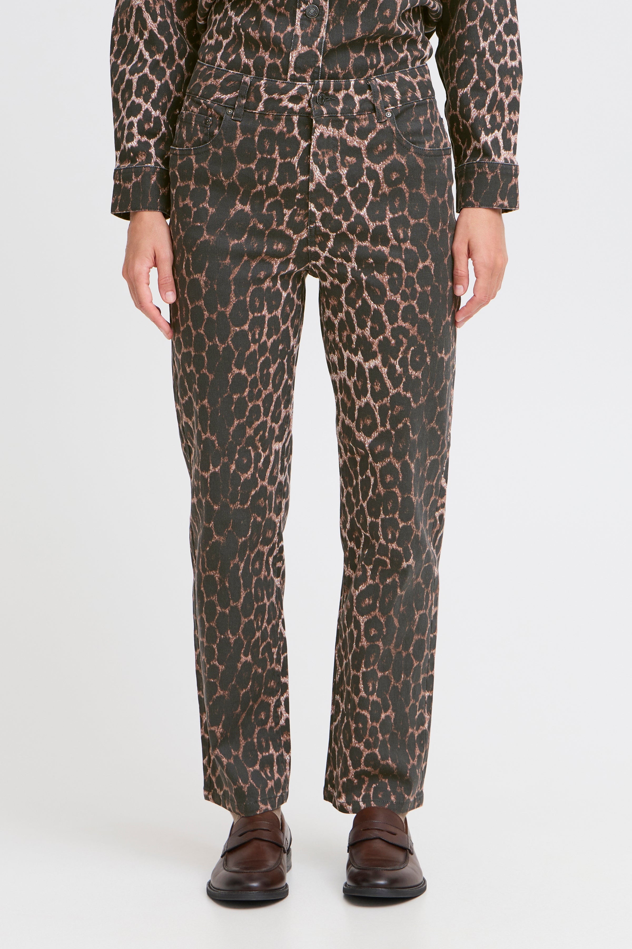 Kenna Leopard Print Jeans - 20817019