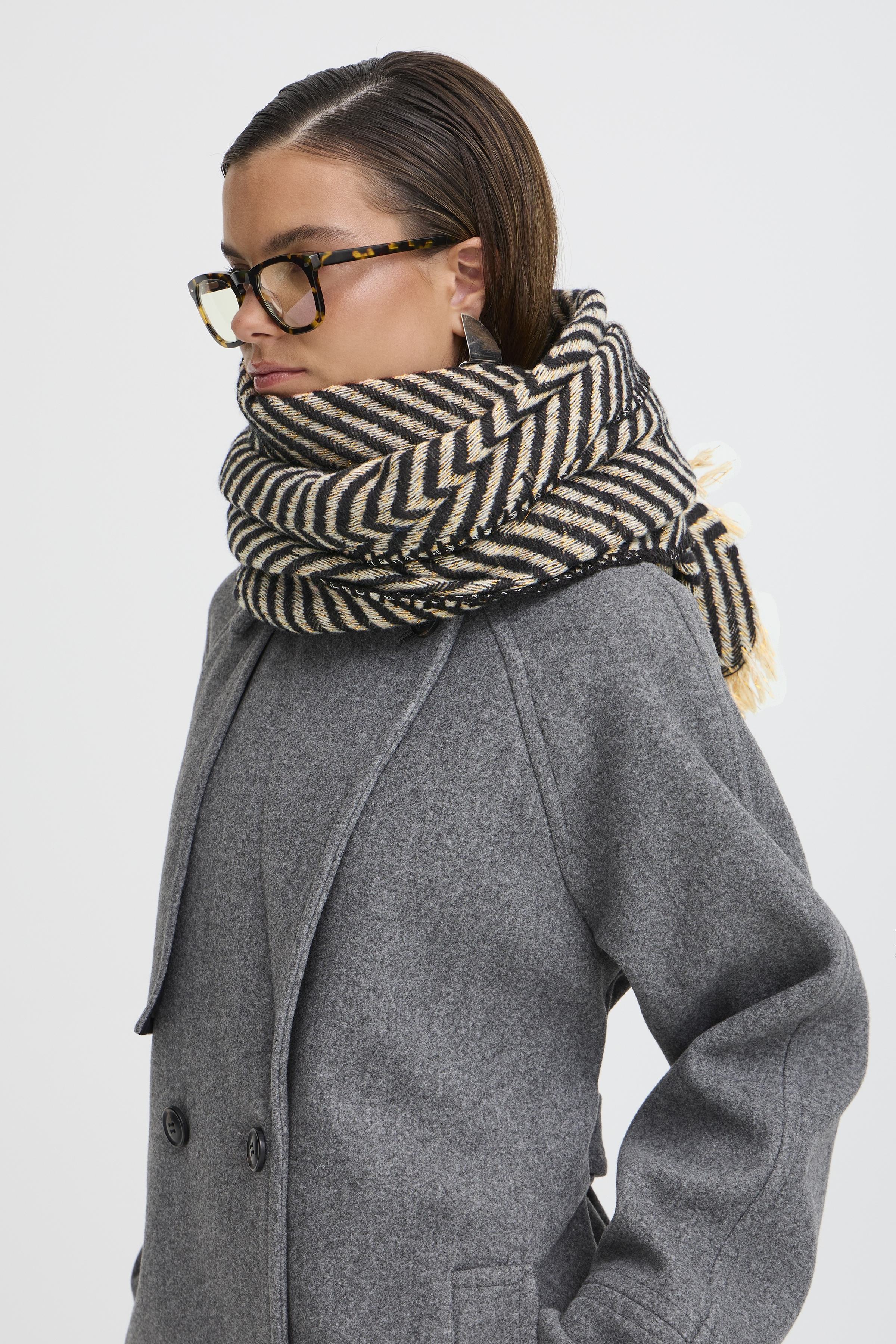 Wetallic Black Mix Scarf - 20817257