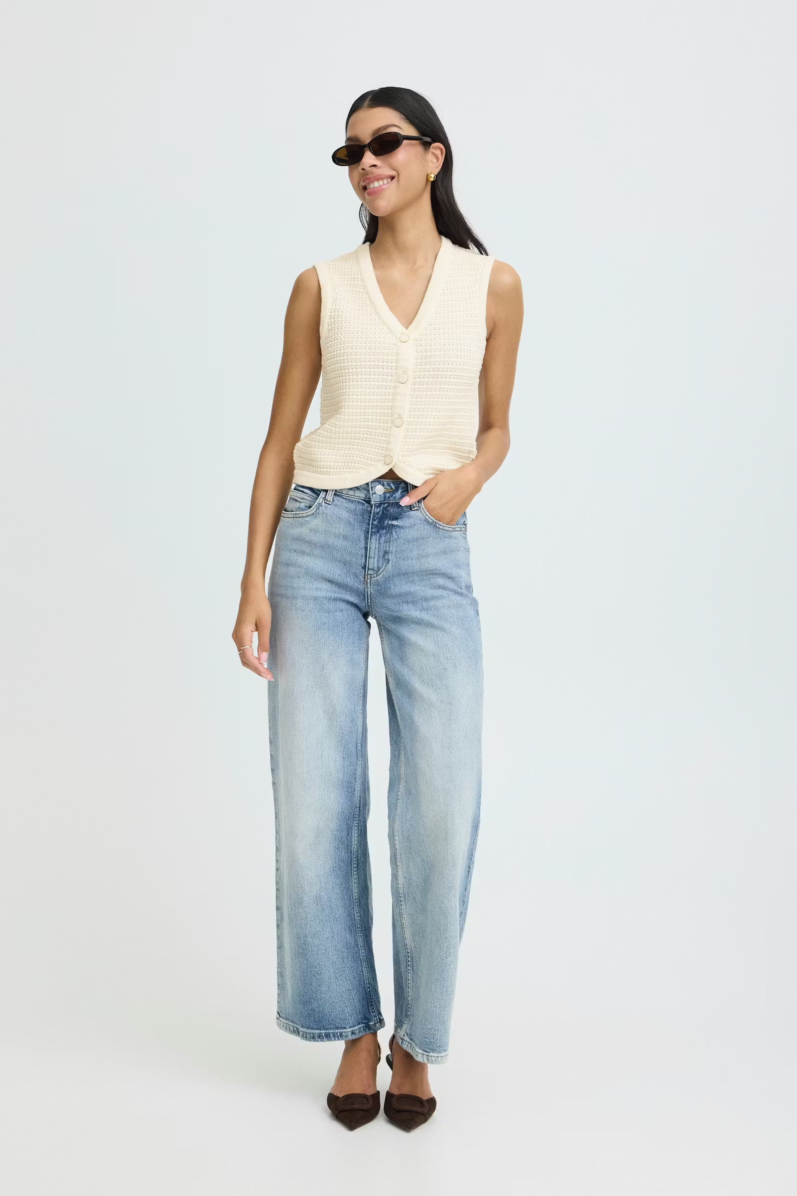 Mikala Birch Knit Waistcoat - 20818688