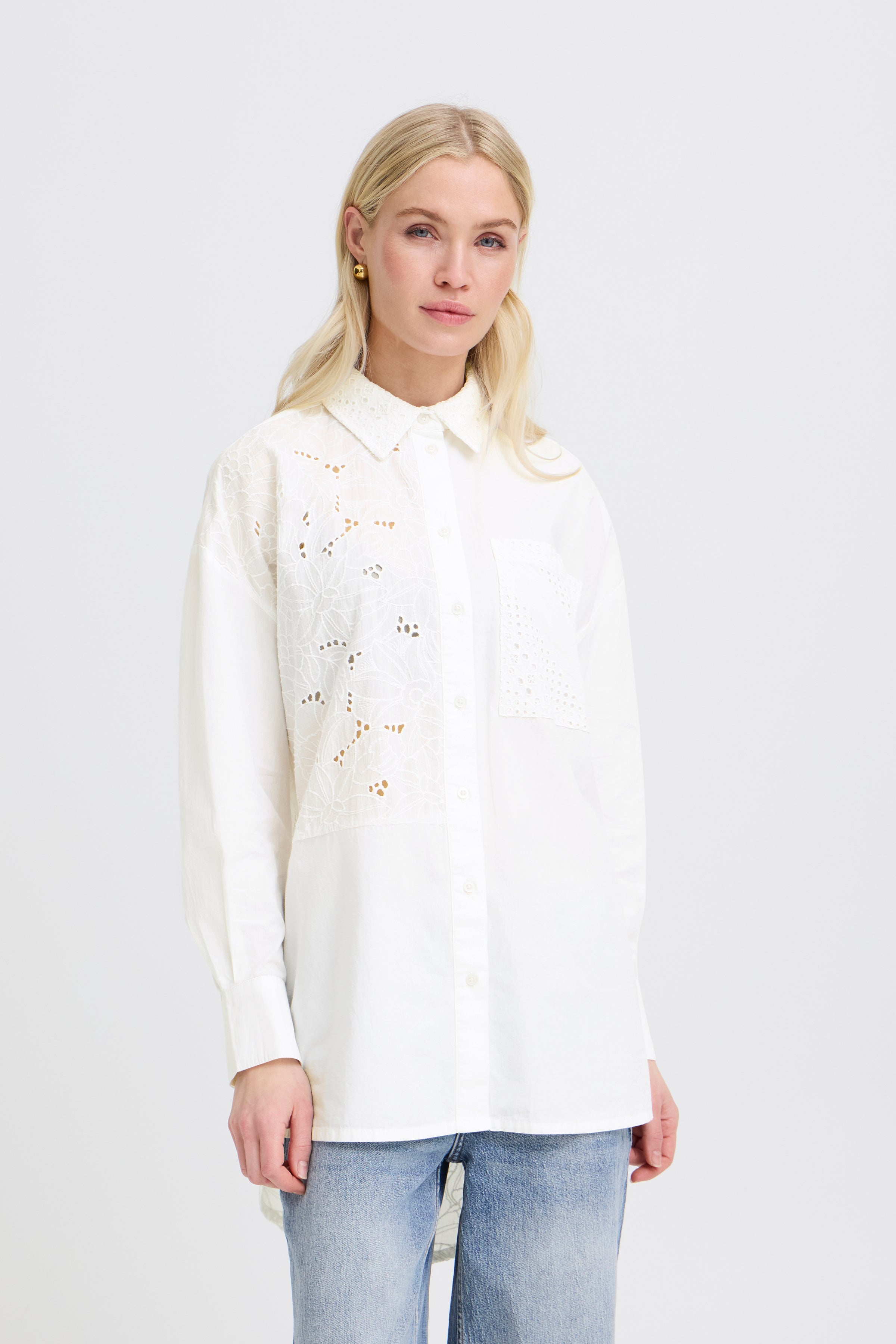 Jessel Long Marshmallow Shirt - 20818809