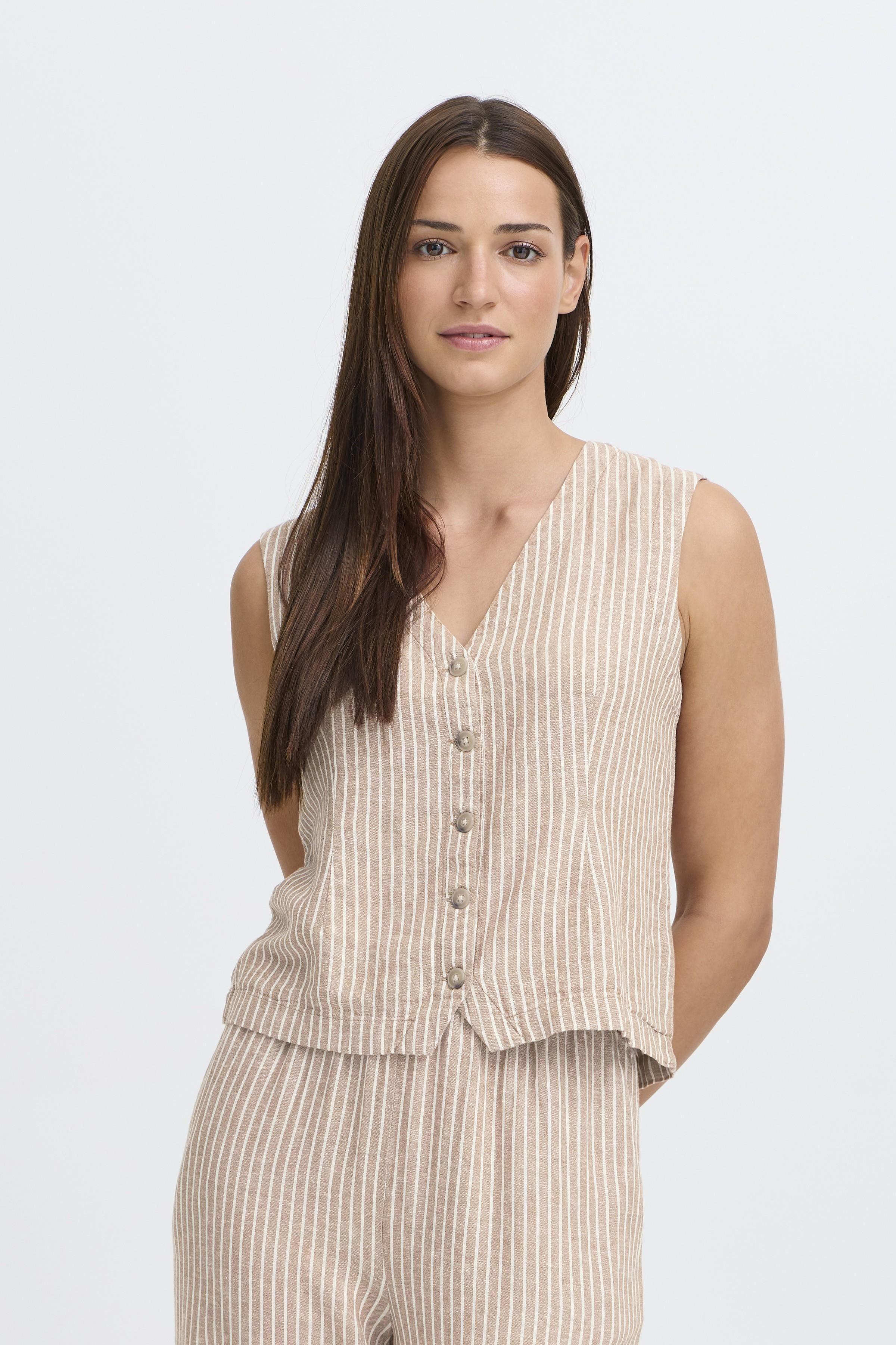 Falakka Woodsmoke Stripe Waistcoat - 20818821