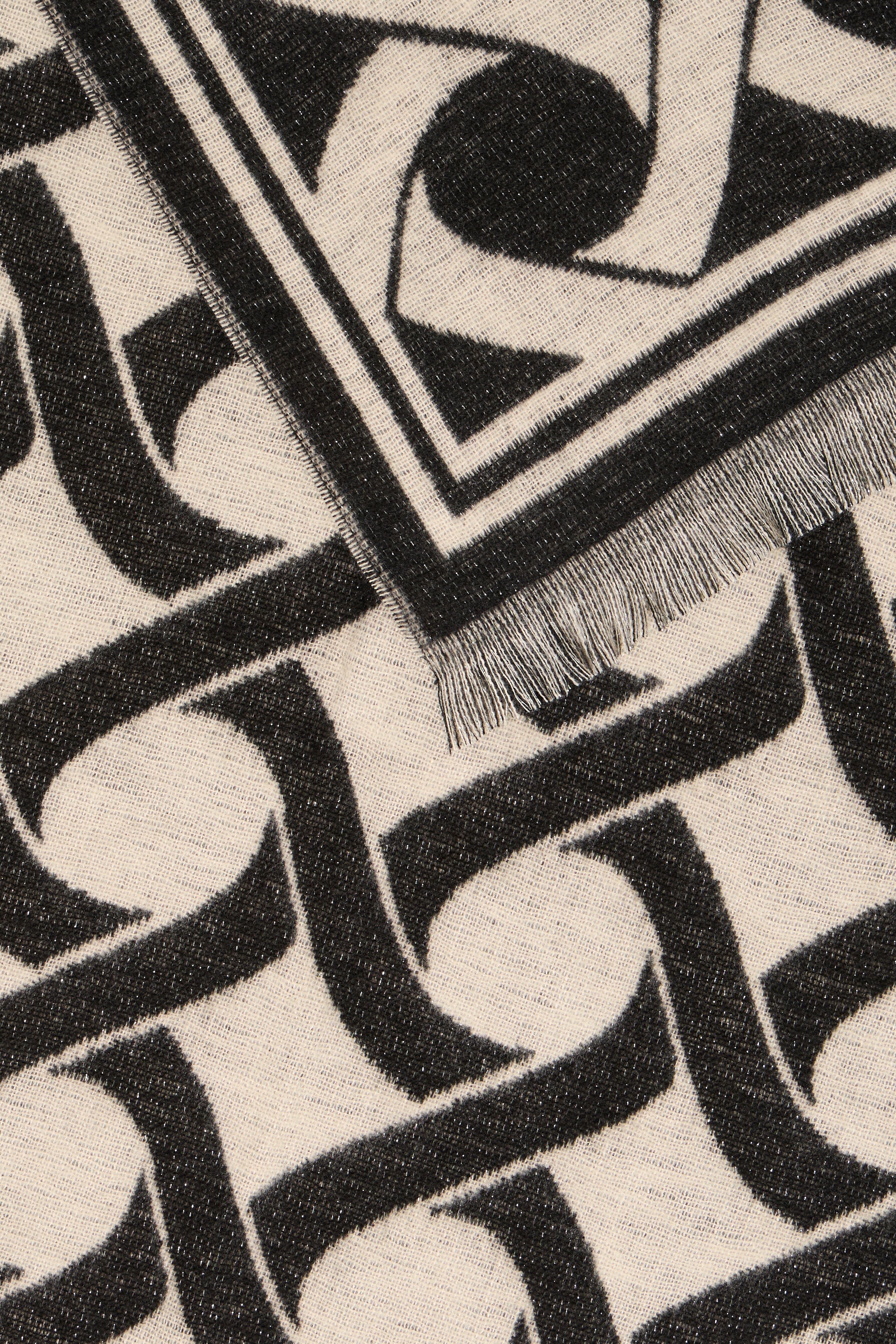 Wazone Black Design Scarf - 20819410