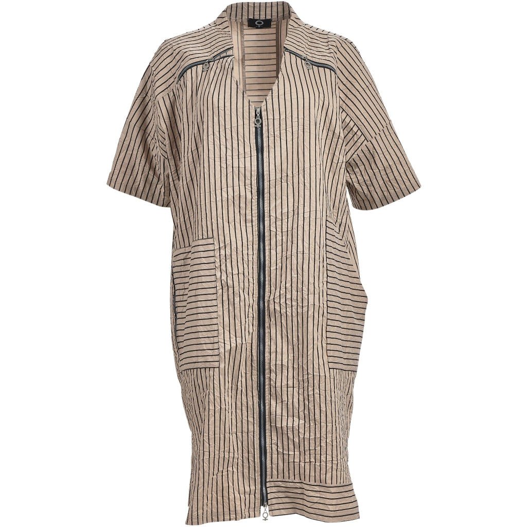 Crincle Sand Stripe Dress - 2118