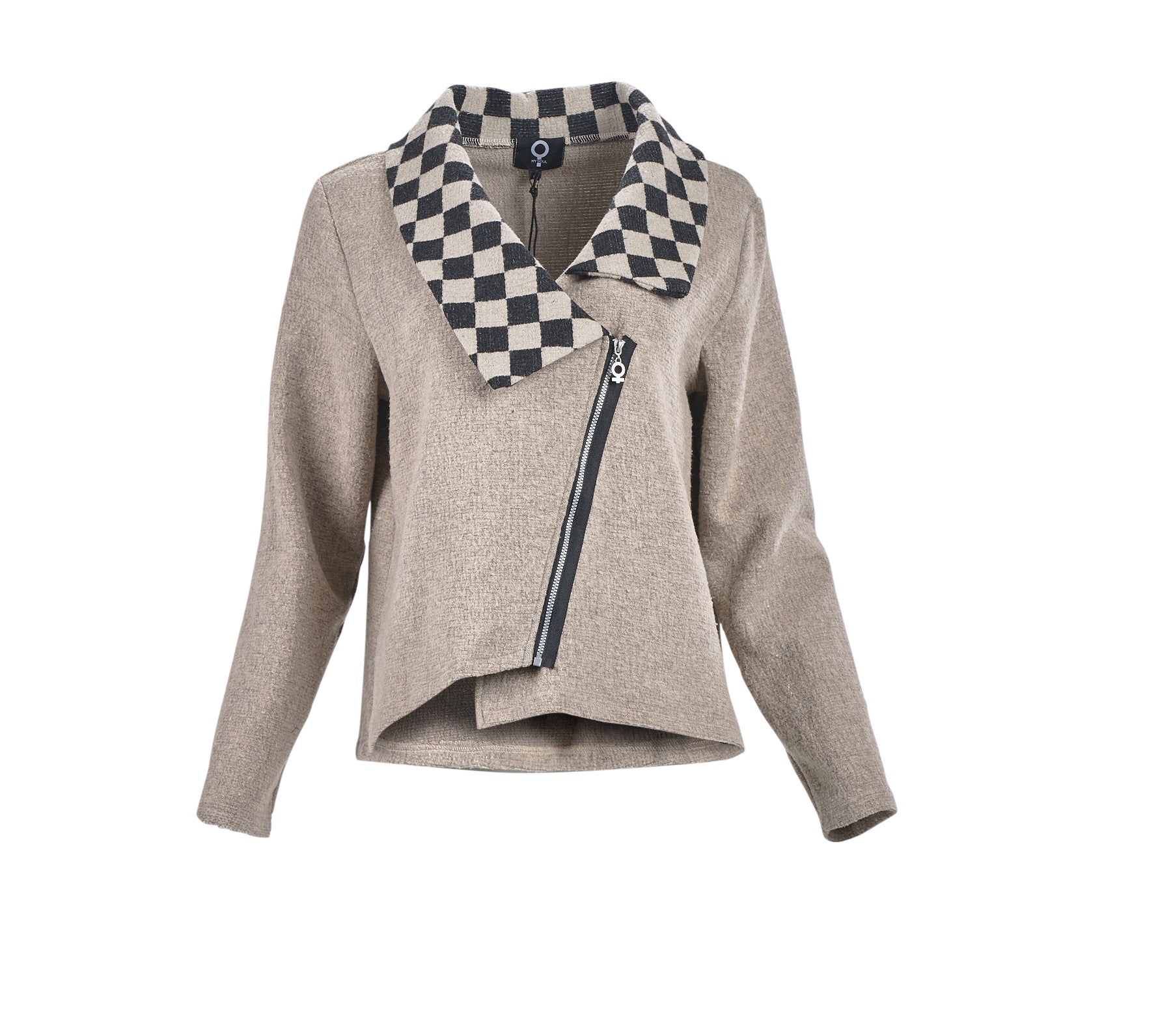 Sand Check Crincle Jacket - 2132