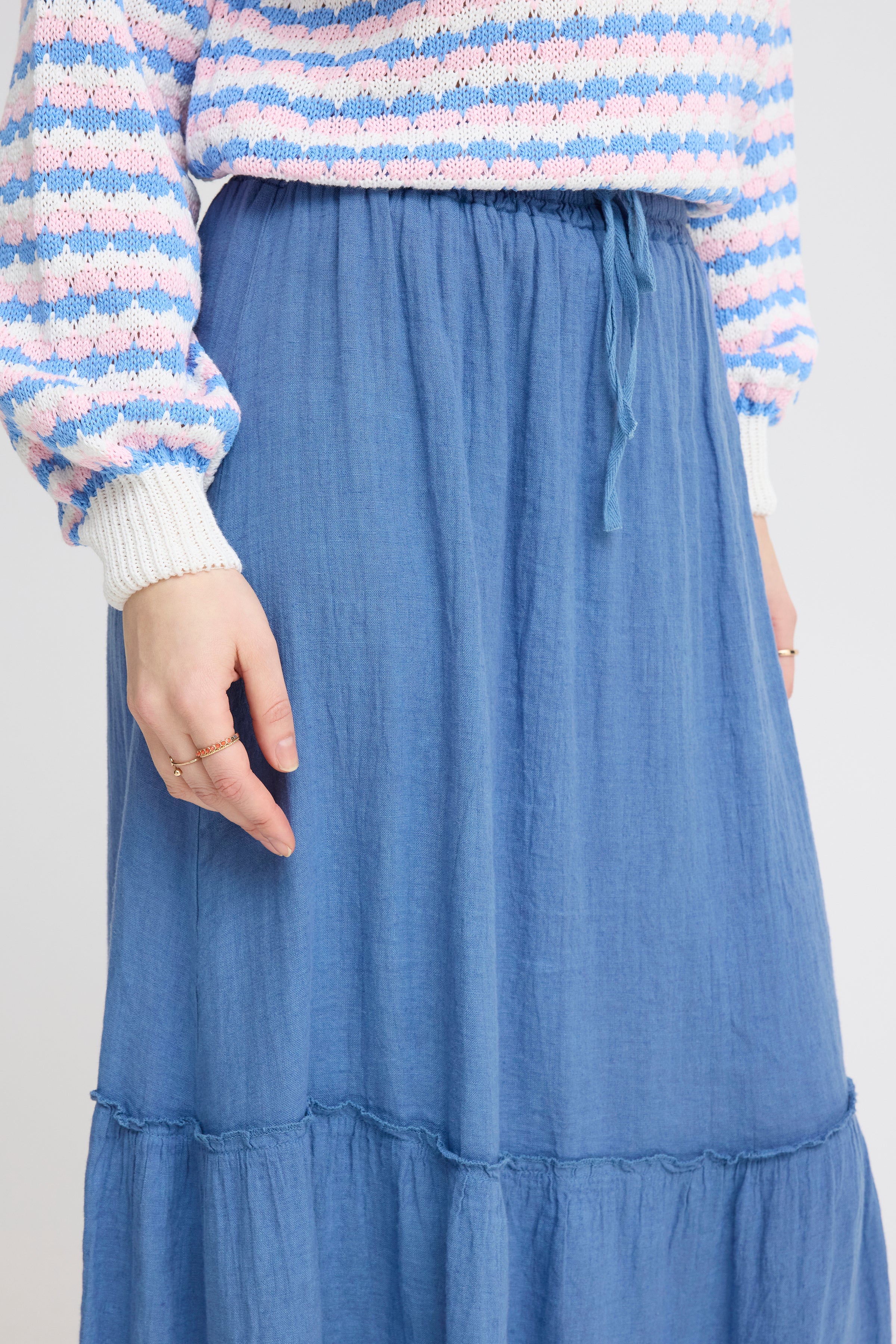 Fontanelle Blue Maxi Skirt - 22100884