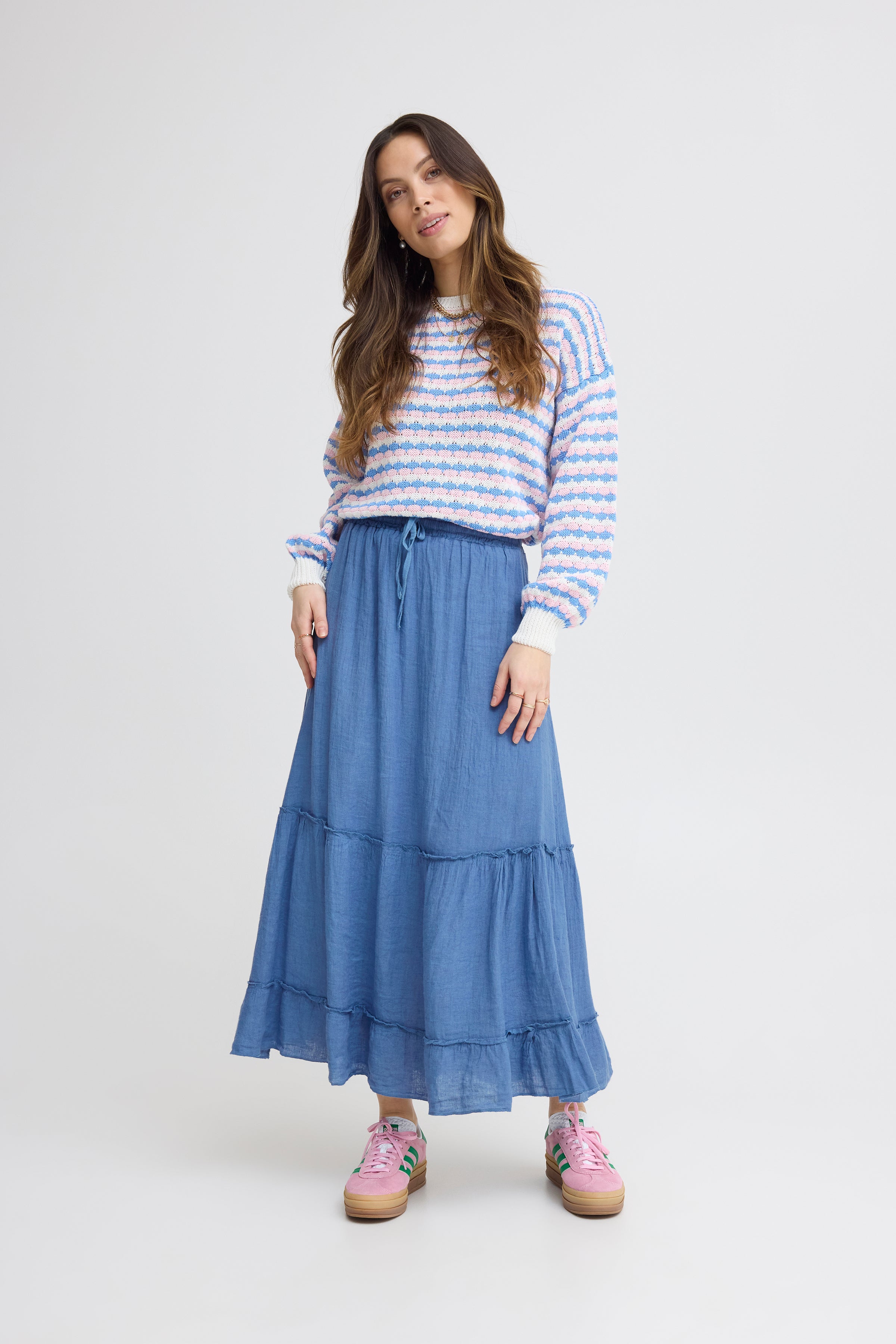 Fontanelle Blue Maxi Skirt - 22100884