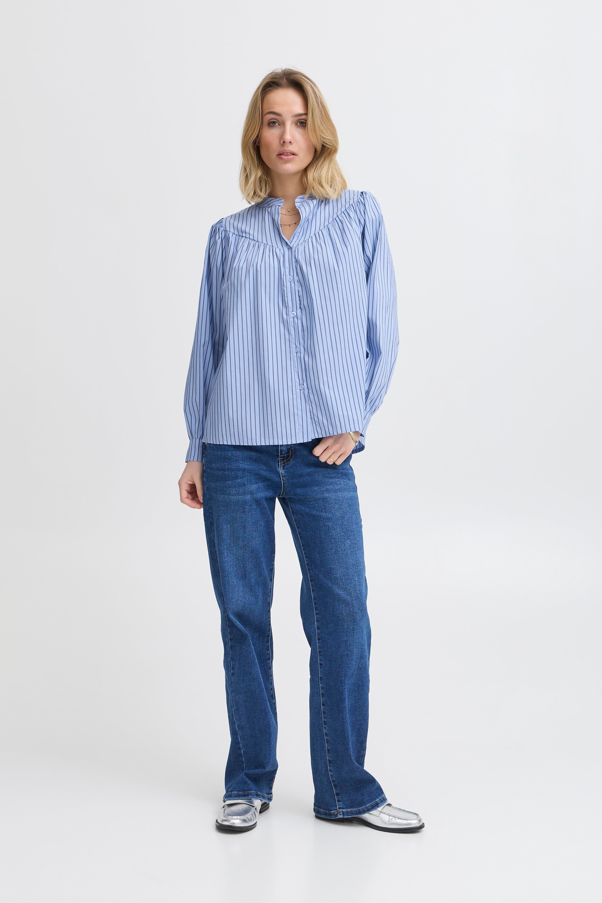 Gisu Jeans blue Shirt - 22100909