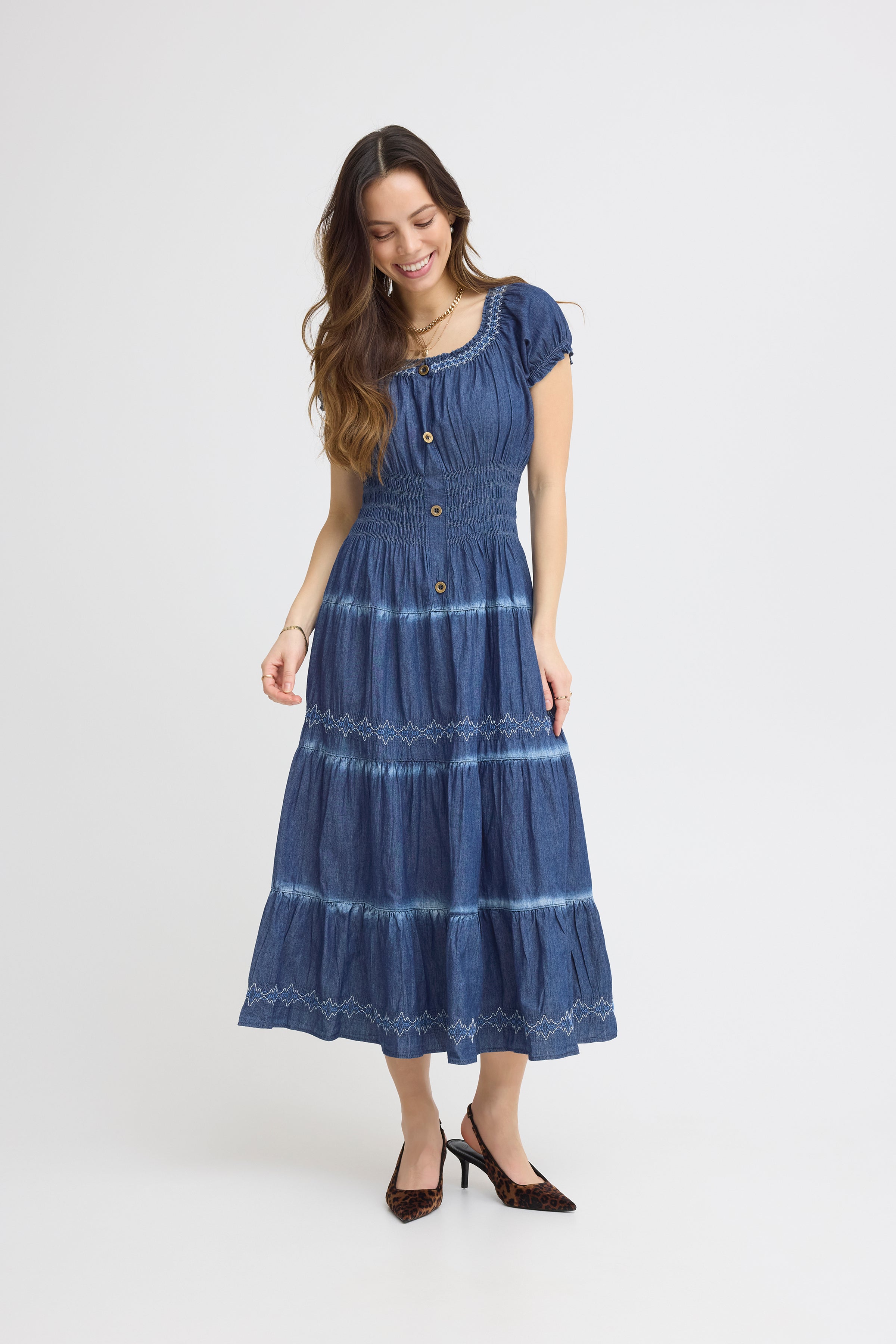 Molly Dark Denim Dress - 22100950