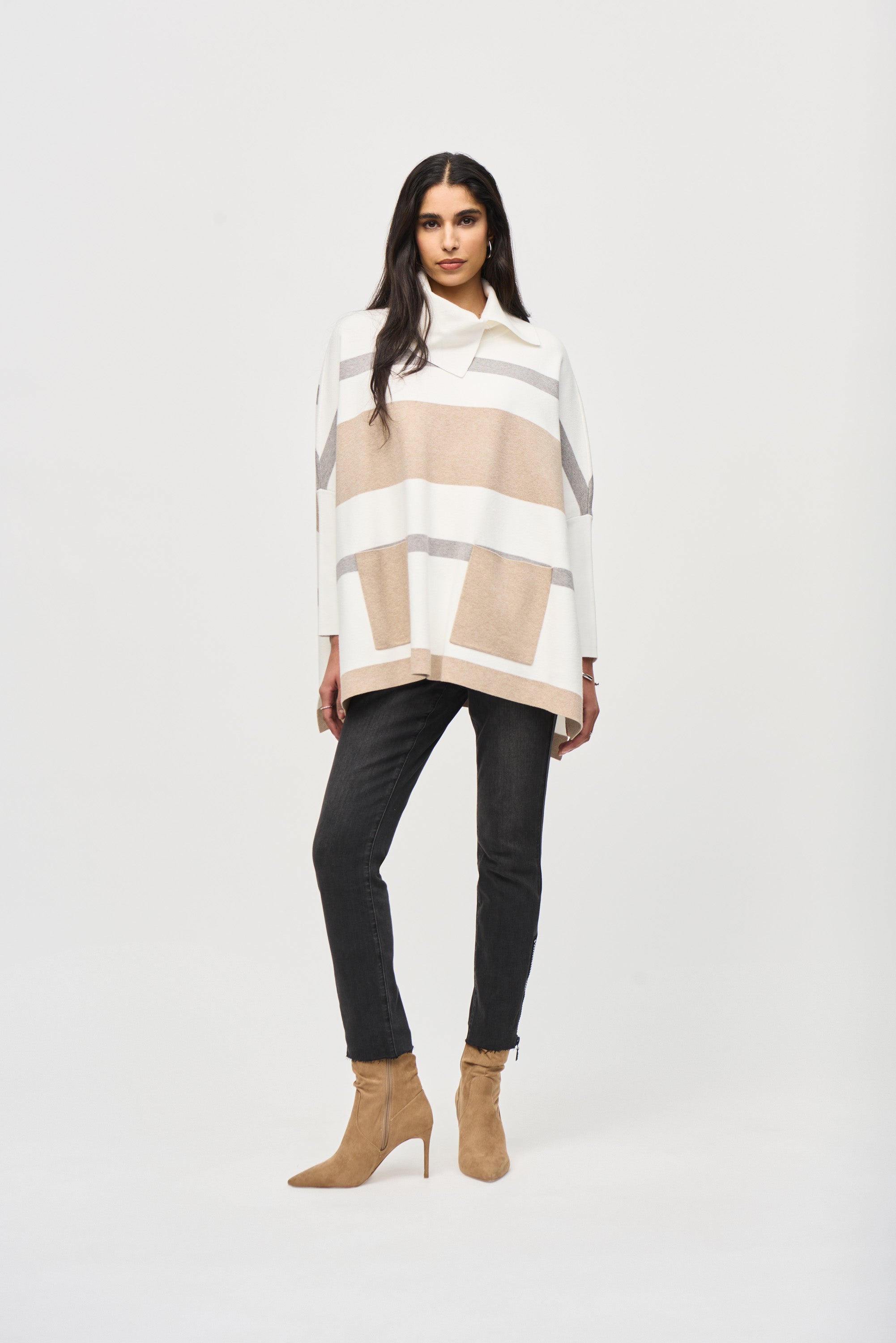 Colourblock Patch Pocket Knit - 243951/4304
