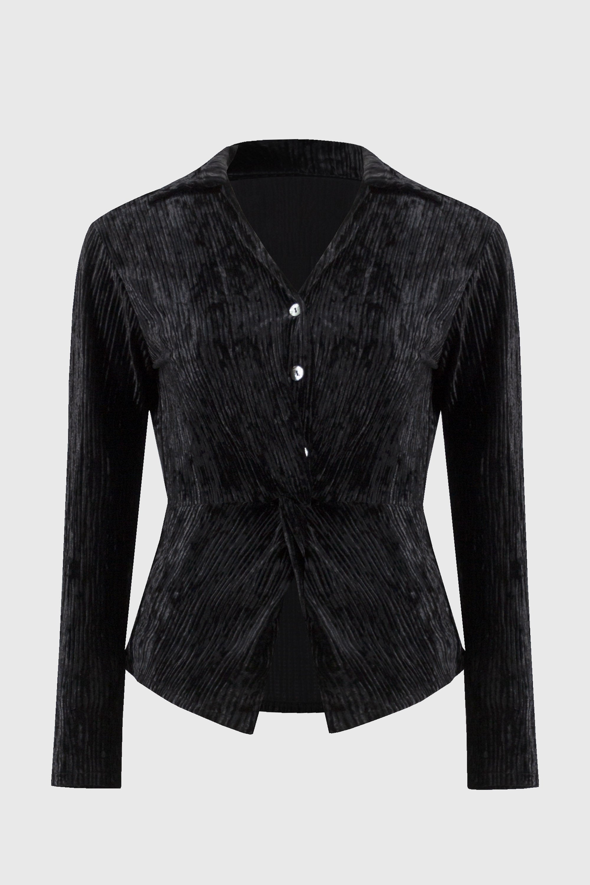 Black Soft Cord Shirt - 244156