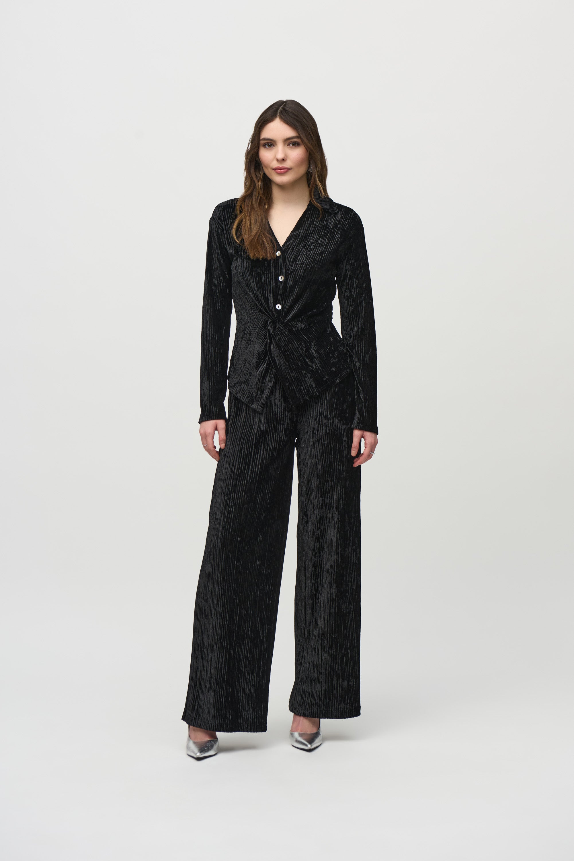 Black Soft Cord Trousers - 244157