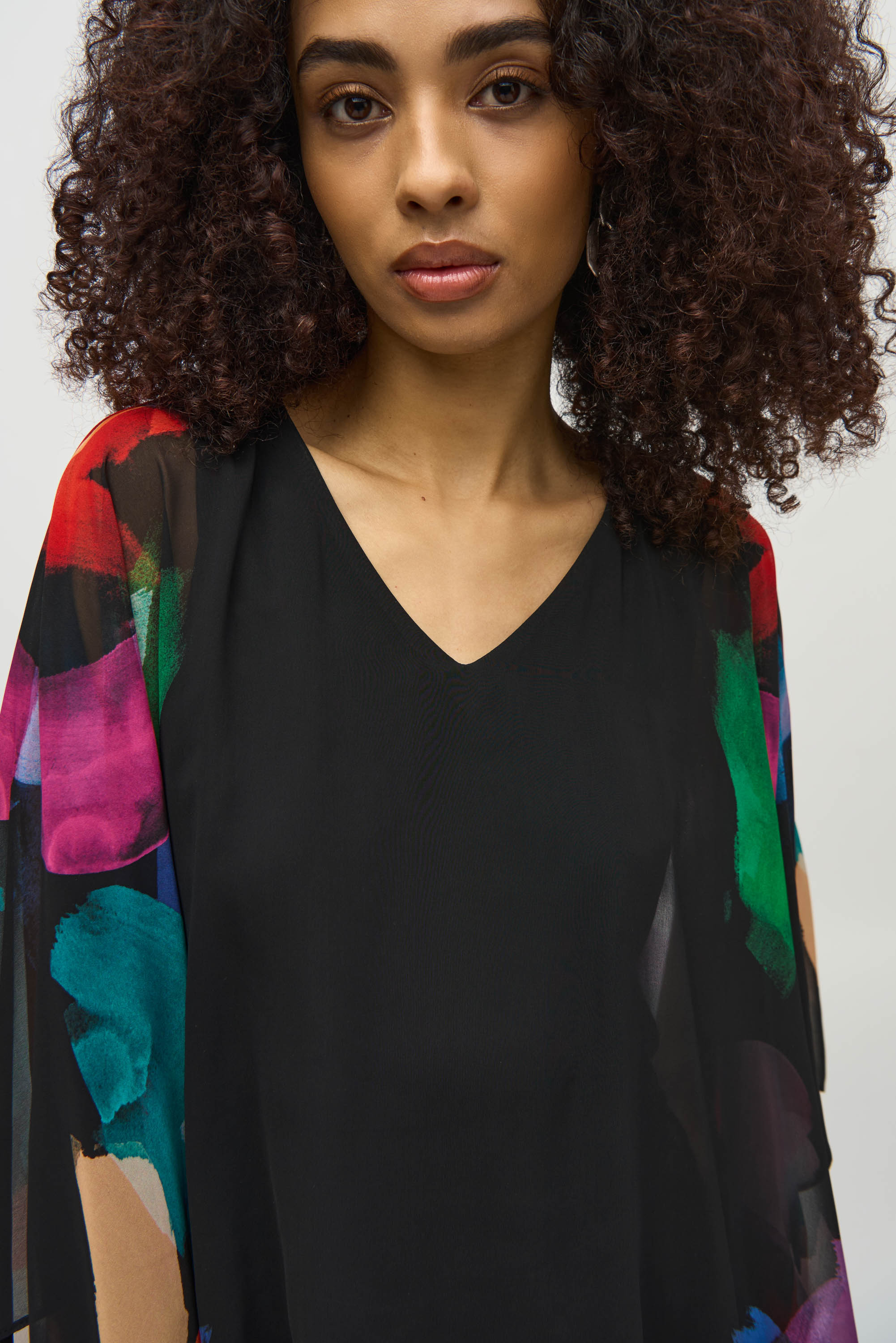 Multi Colour Chiffon Top - 244174