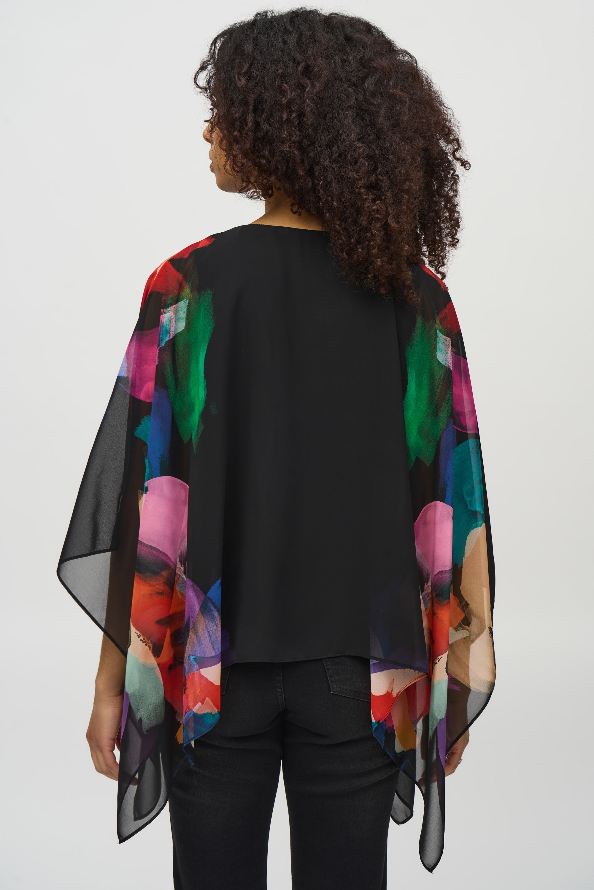 Multi Colour Chiffon Top - 244174