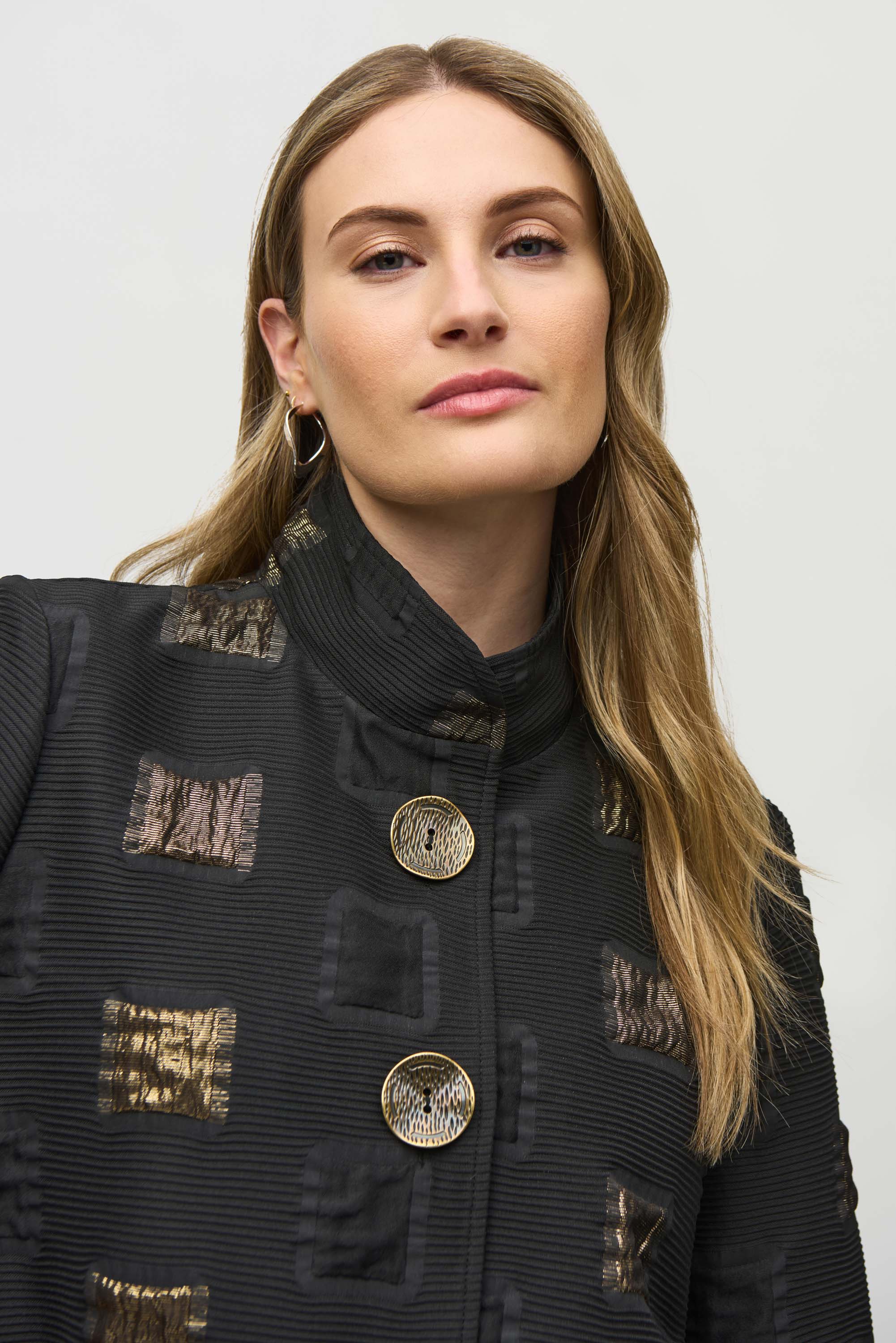 Black & Gold Swing Jacket - 244205