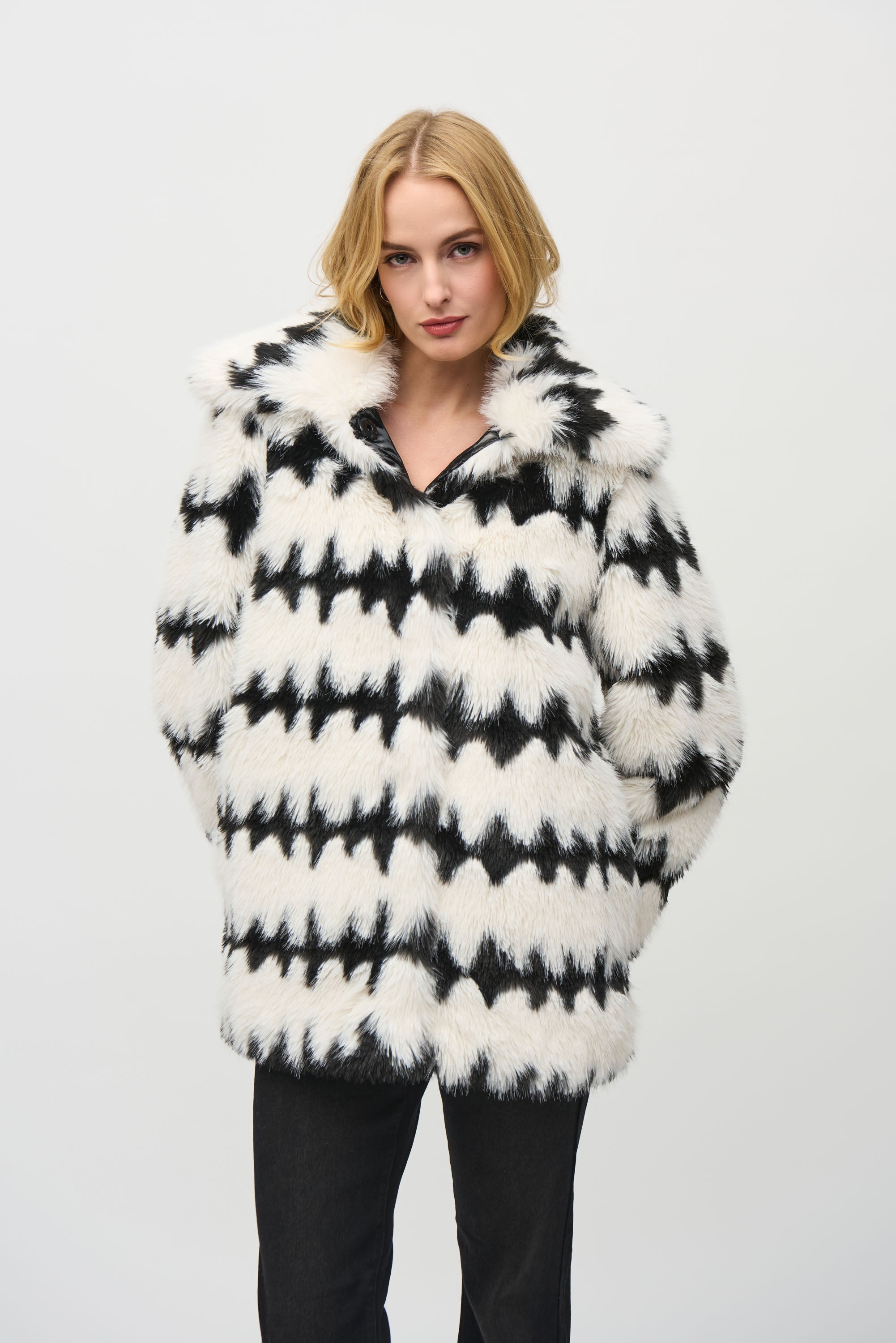 Vanilla & Black Reversible Coat - 244900