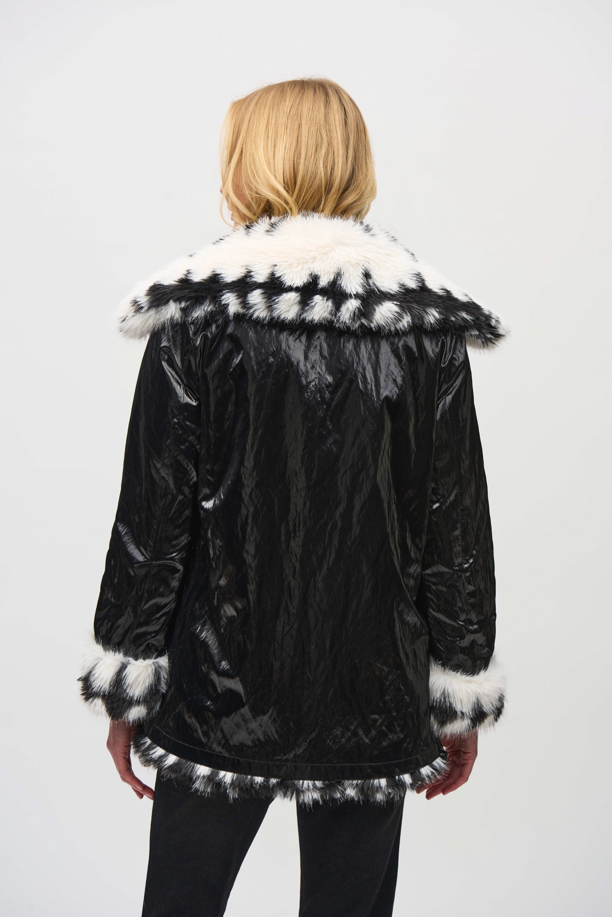 Vanilla & Black Reversible Coat - 244900