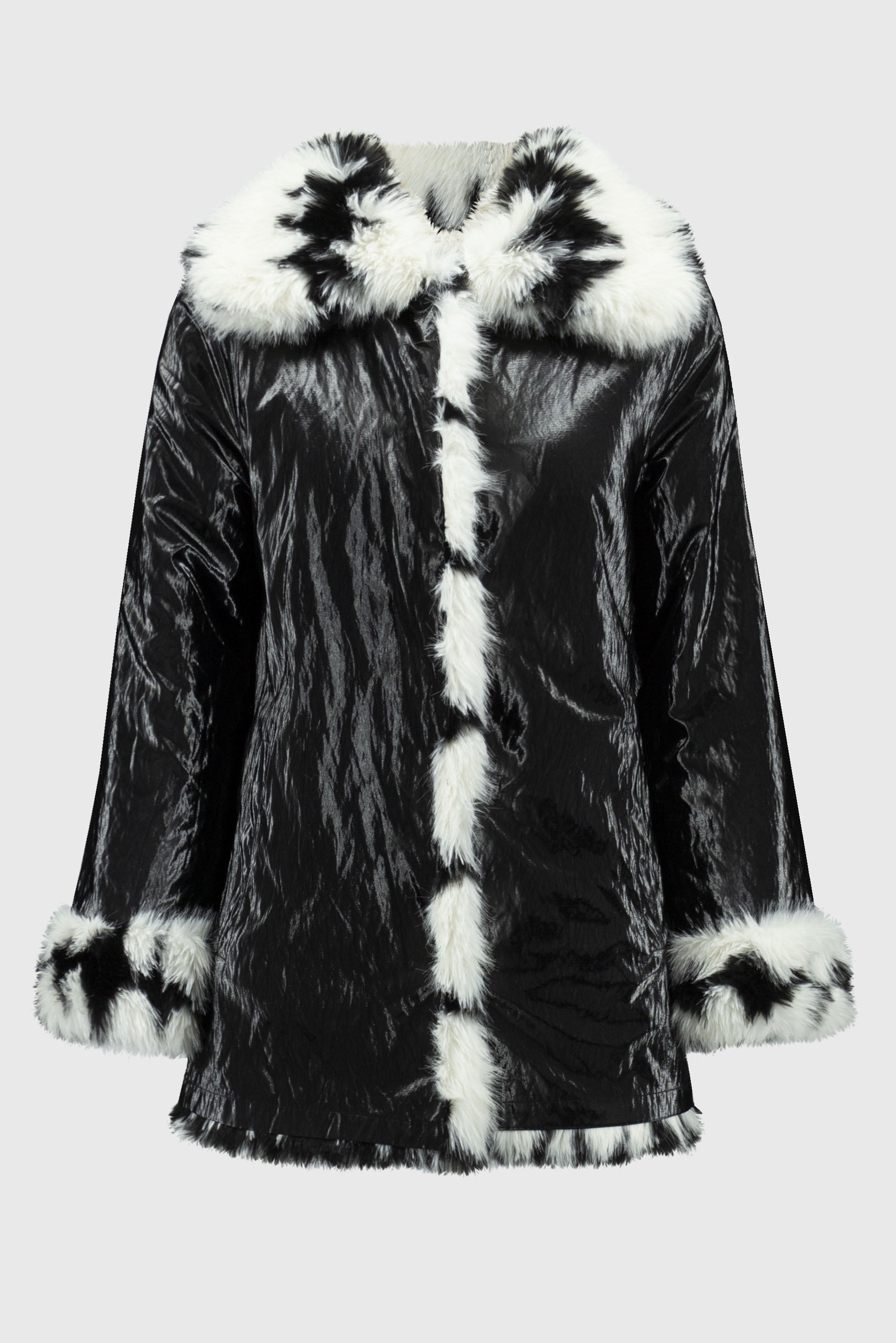 Vanilla & Black Reversible Coat - 244900
