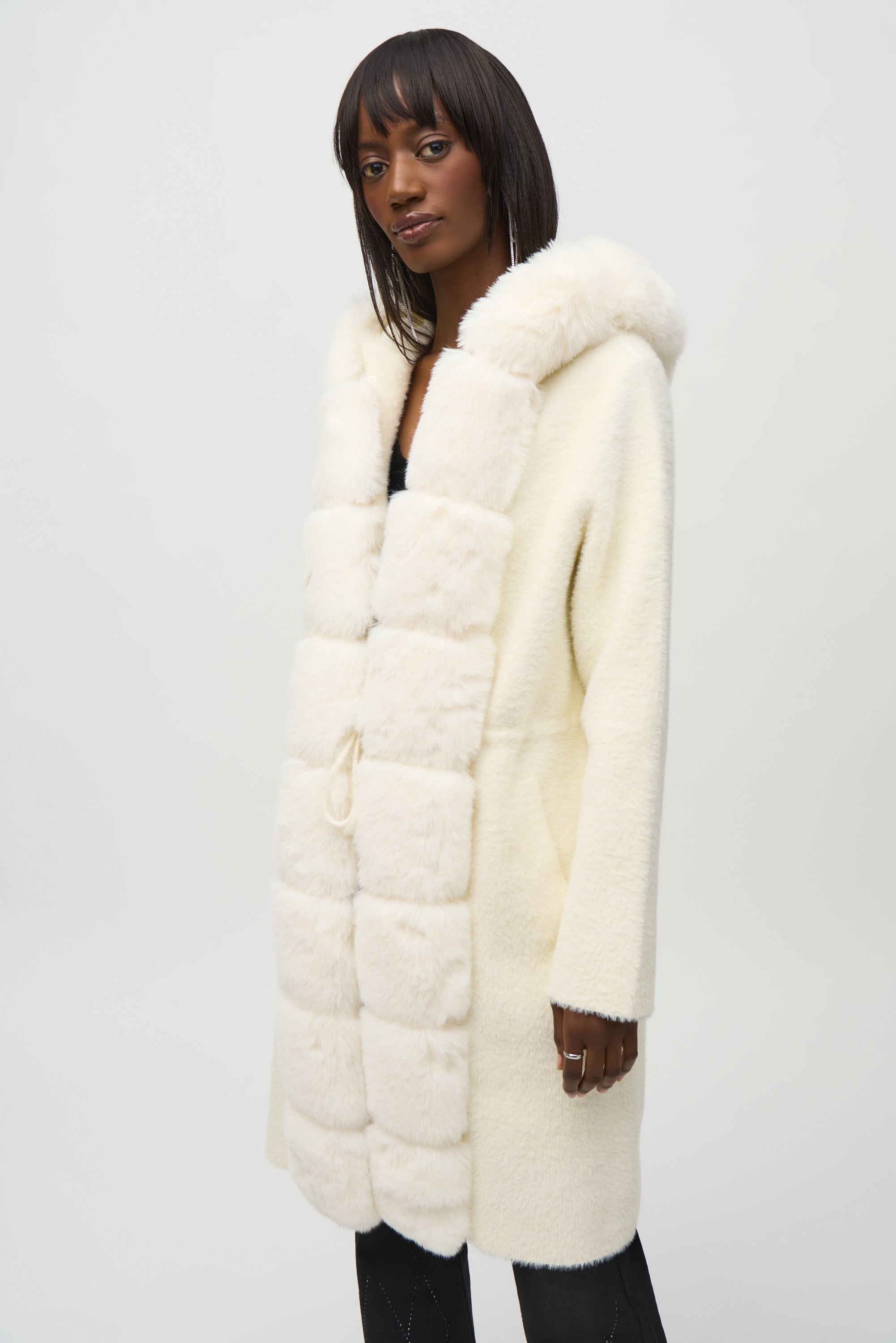 Fur trimmed coat womens hotsell