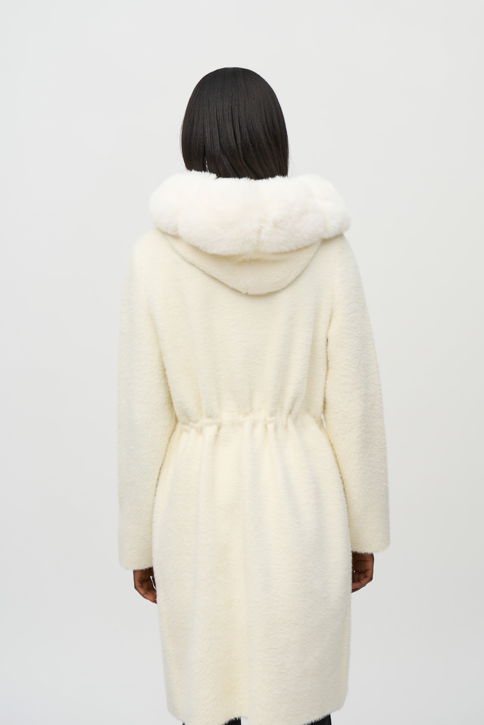Vanilla Fur Trim Coat - 244929