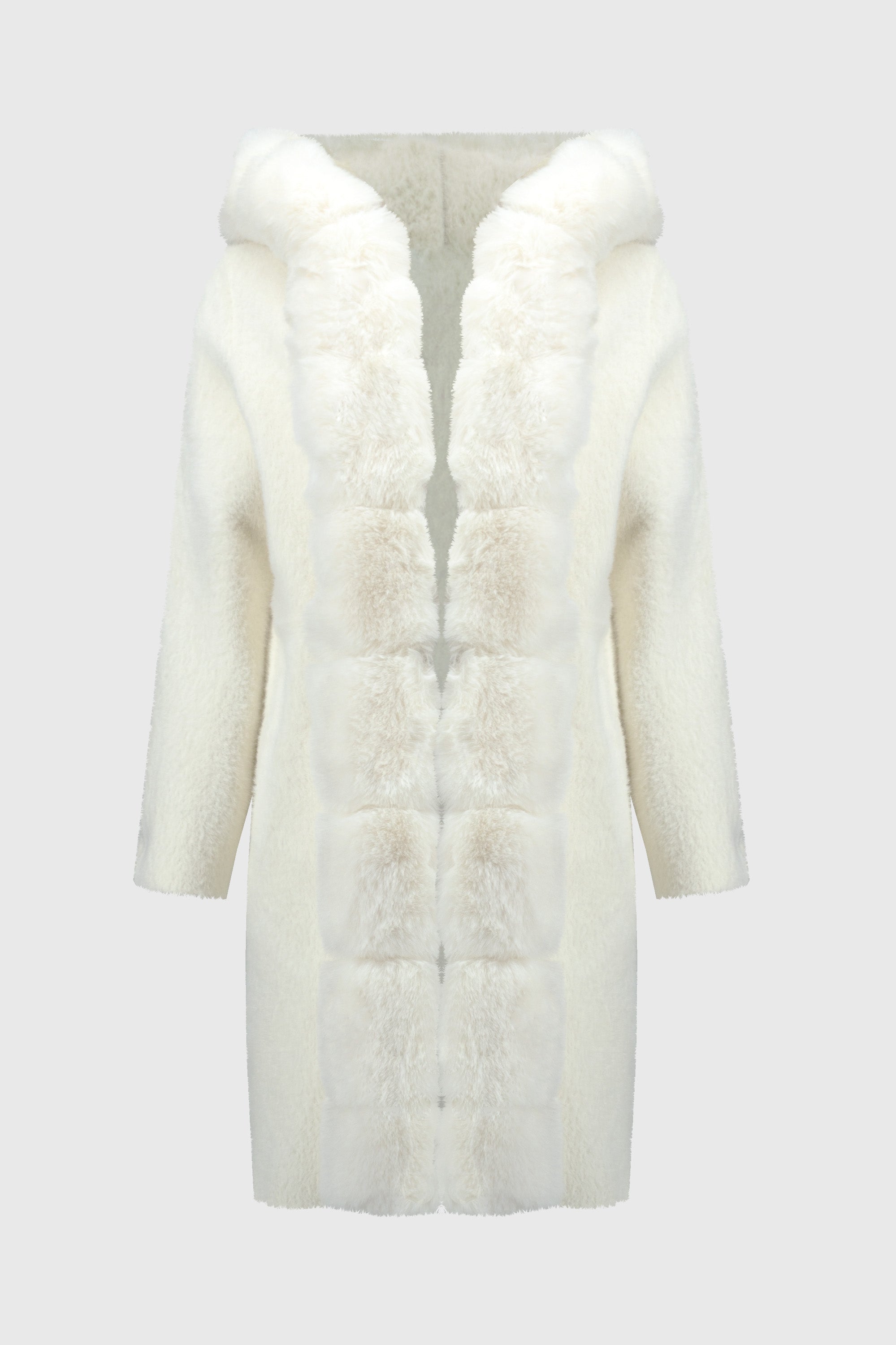 Vanilla Fur Trim Coat - 244929
