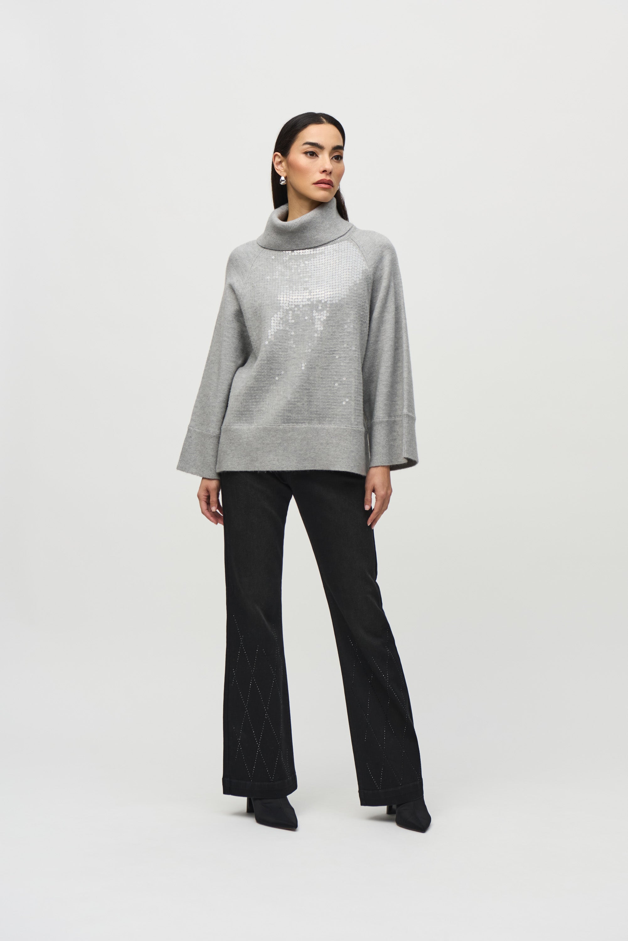 Grey Sequin Jumper - 244935