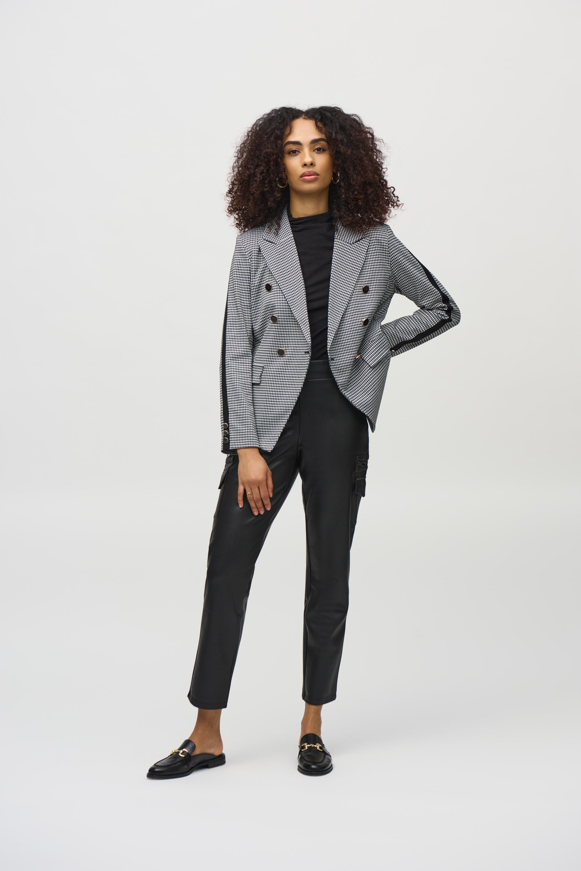 Black Faux Leather Trousers - 244939