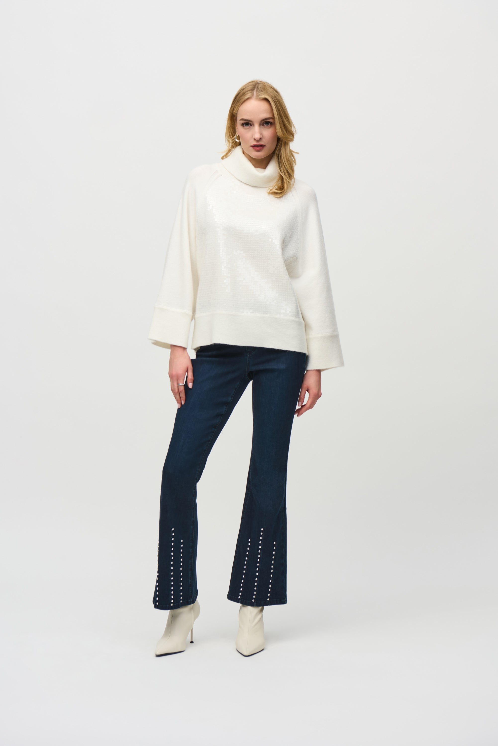 Flared Diamante Jeans - 244946