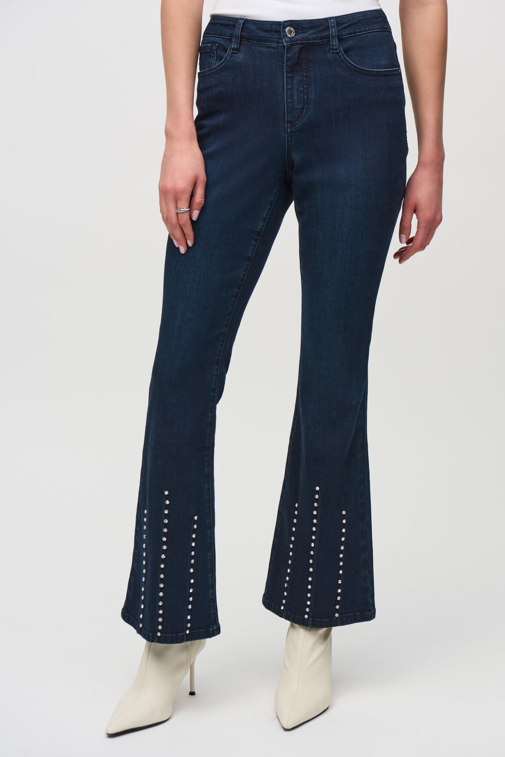 Flared Diamante Jeans - 244946