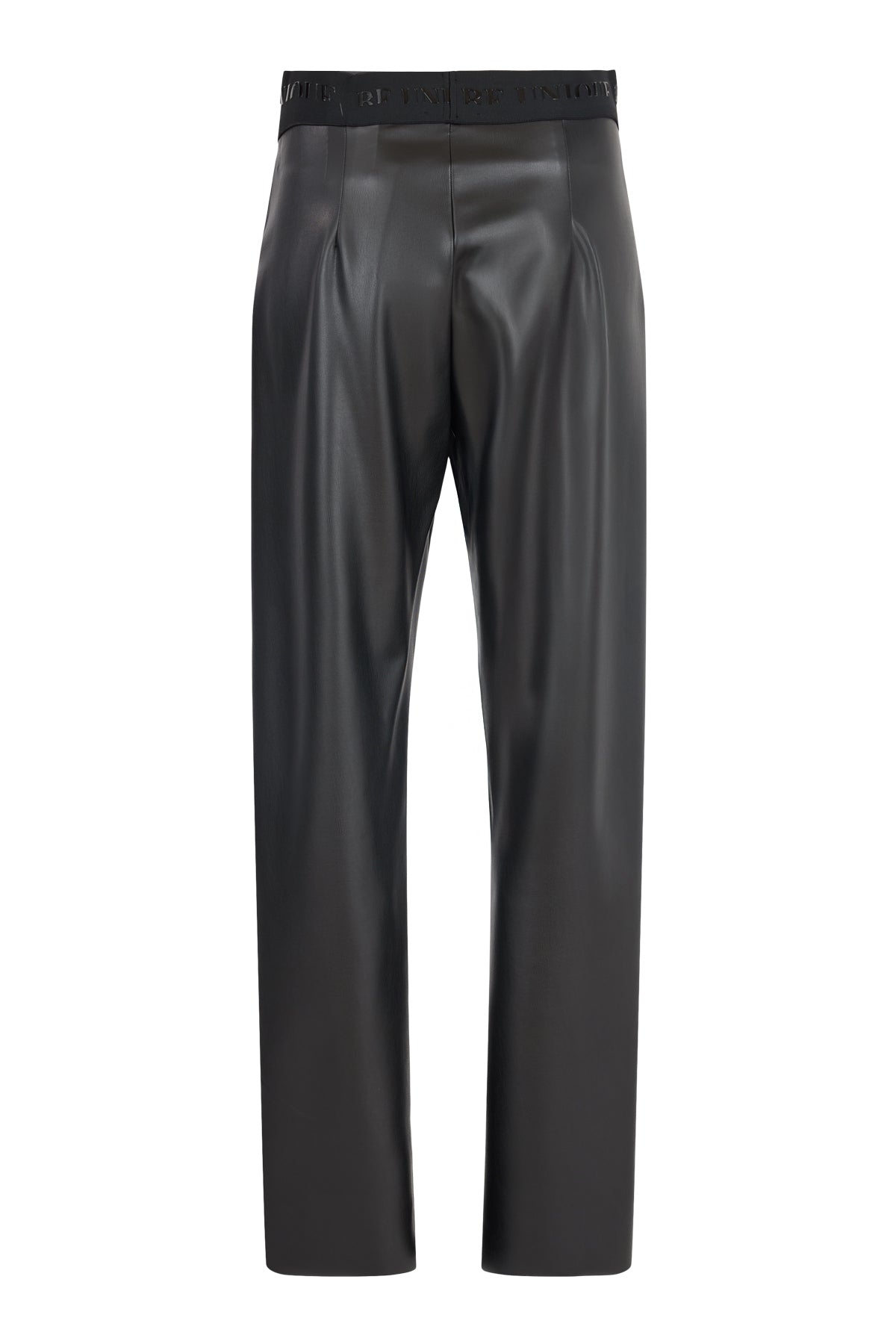 Black Faux Leather Trousers - 61080