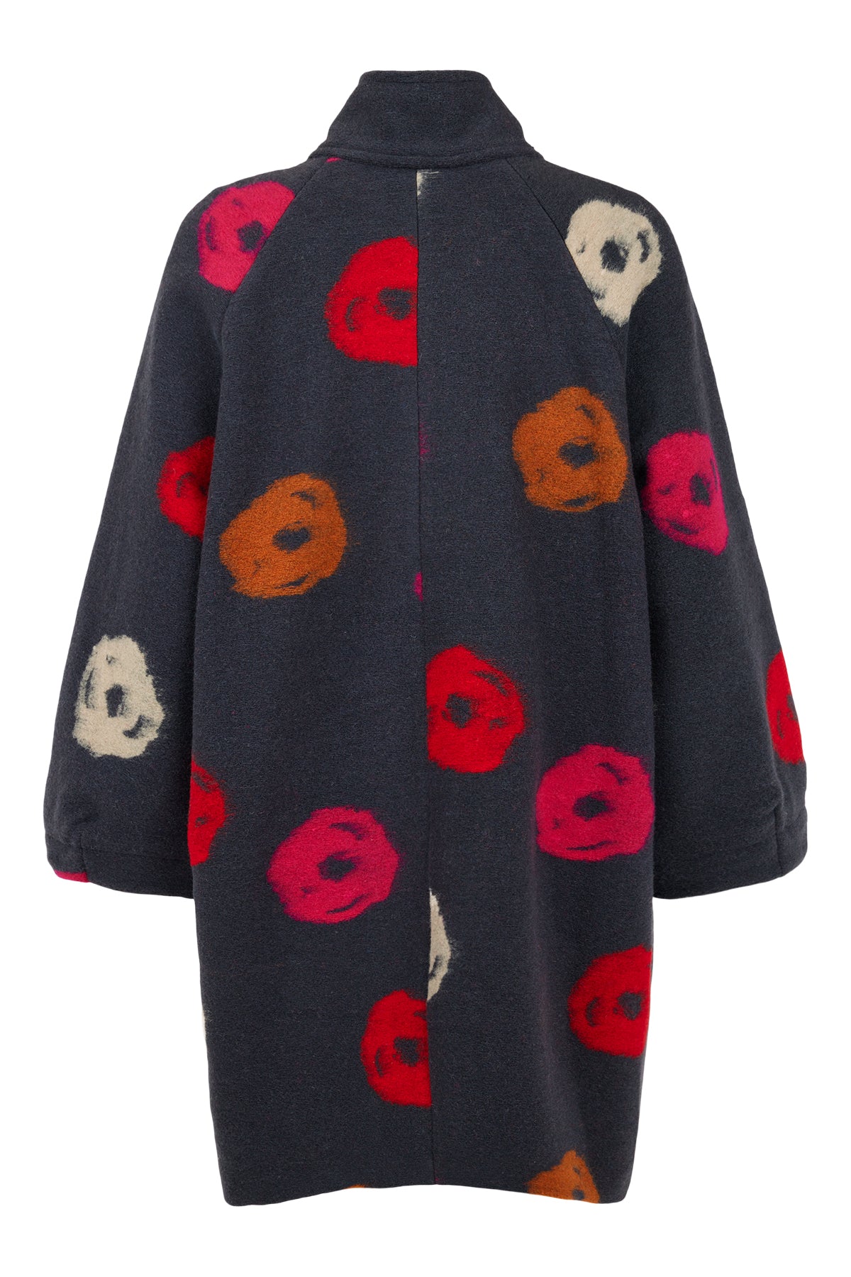 Grey Print Coat - 87146