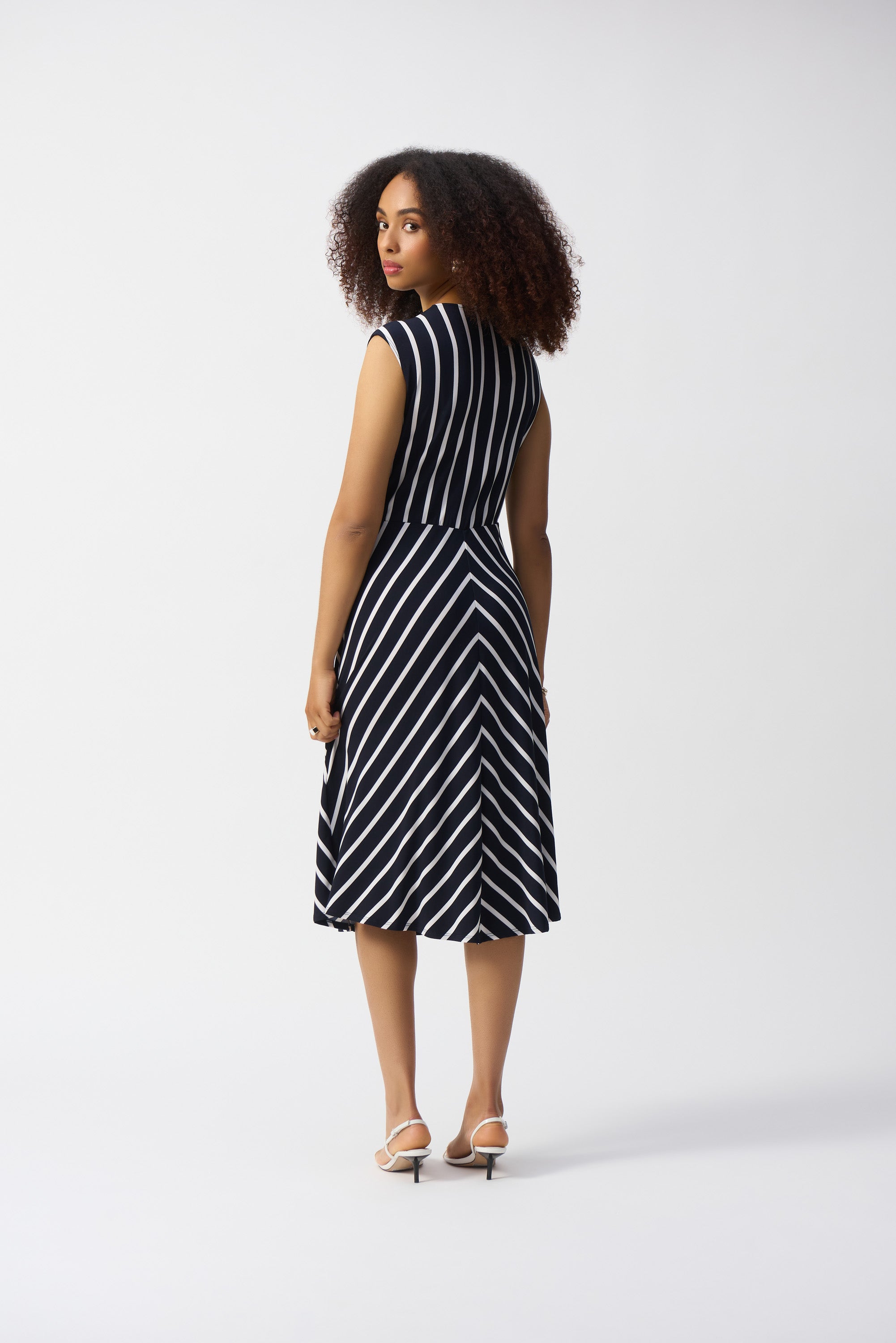 Midnight Blue/Vanilla Stripe Dress- 251295X