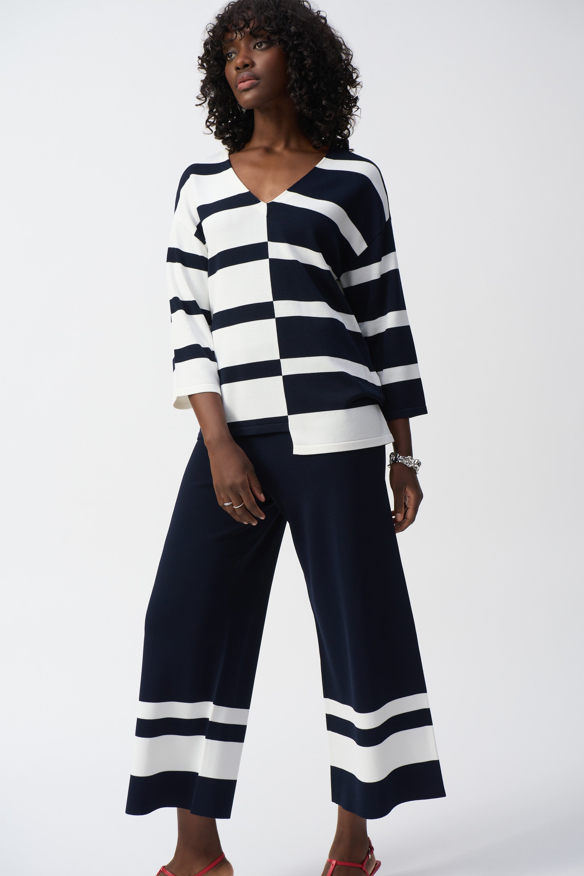 Midnight Blue/Vanilla Stripe Sweater - 251914