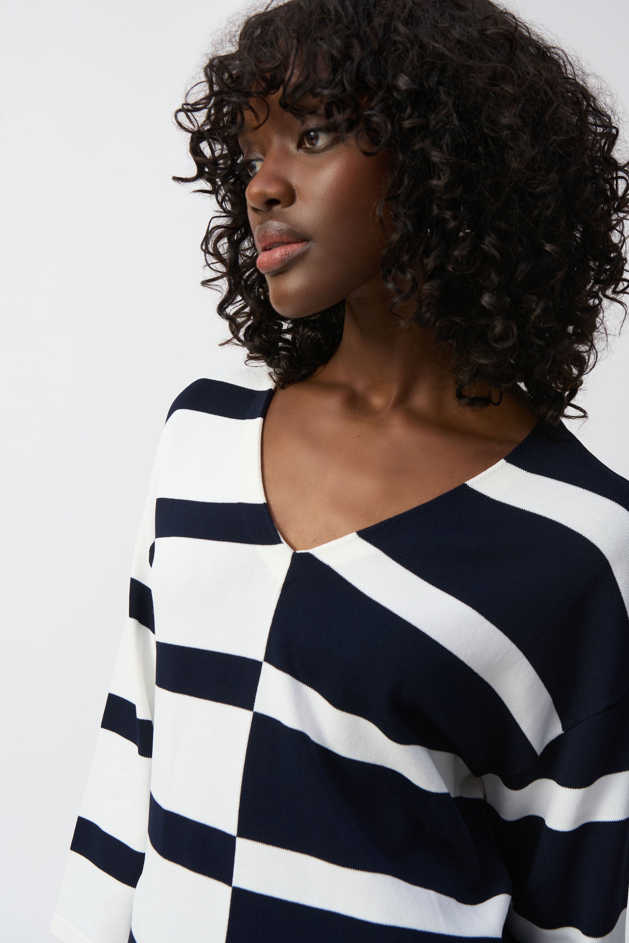 Midnight Blue/Vanilla Stripe Sweater - 251914