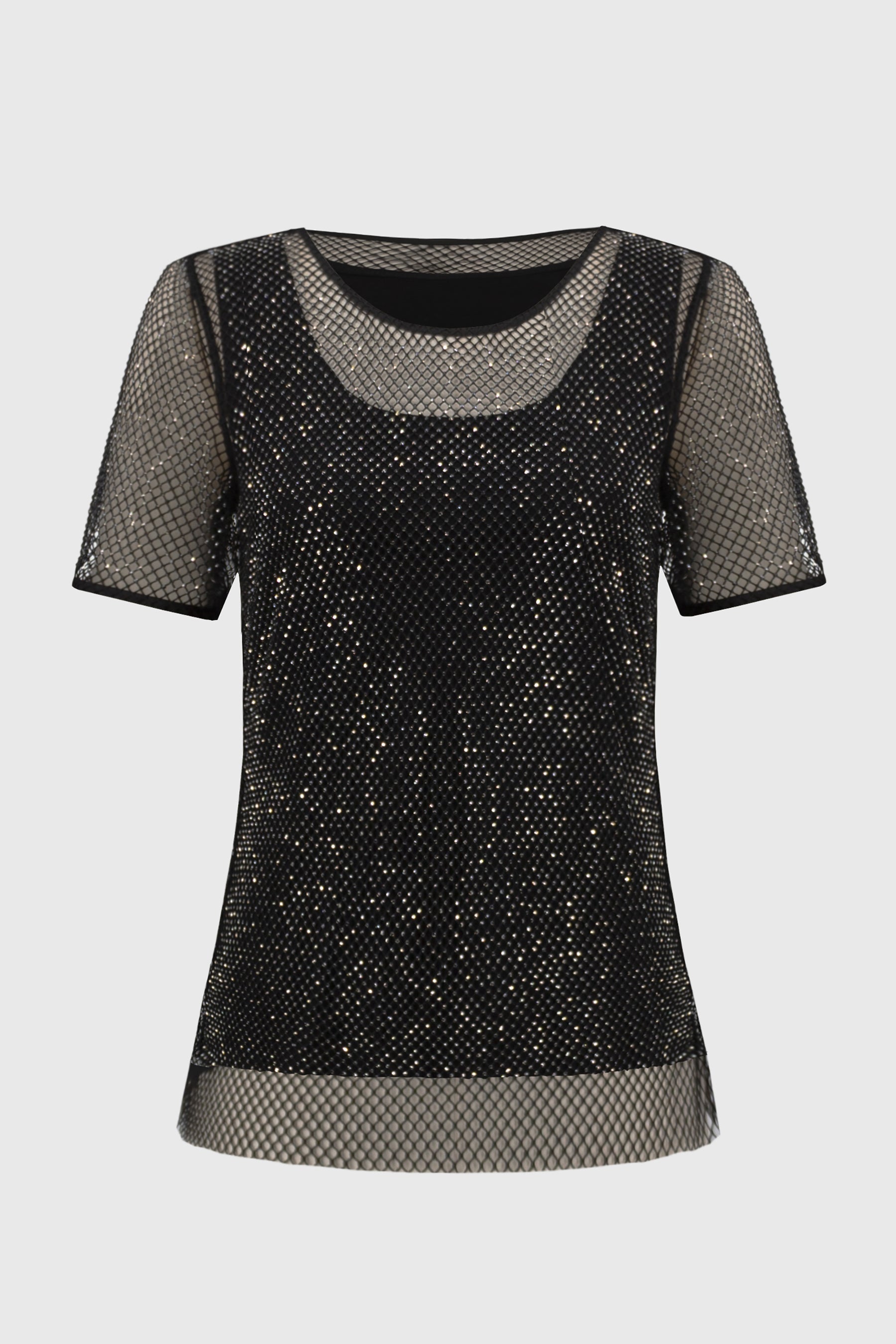 Black Sparkle Two Piece Top - 251951