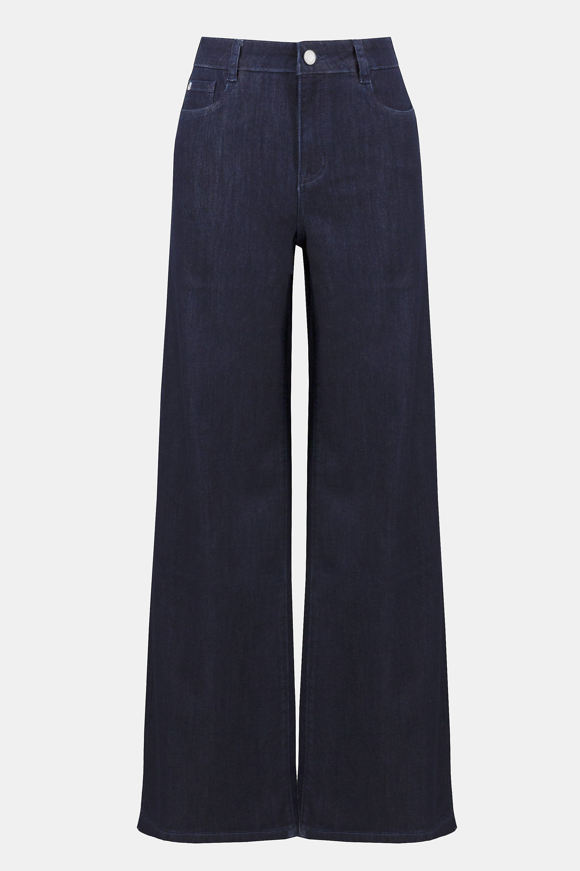 Wide Leg Dark Denim Jeans - 251968F25