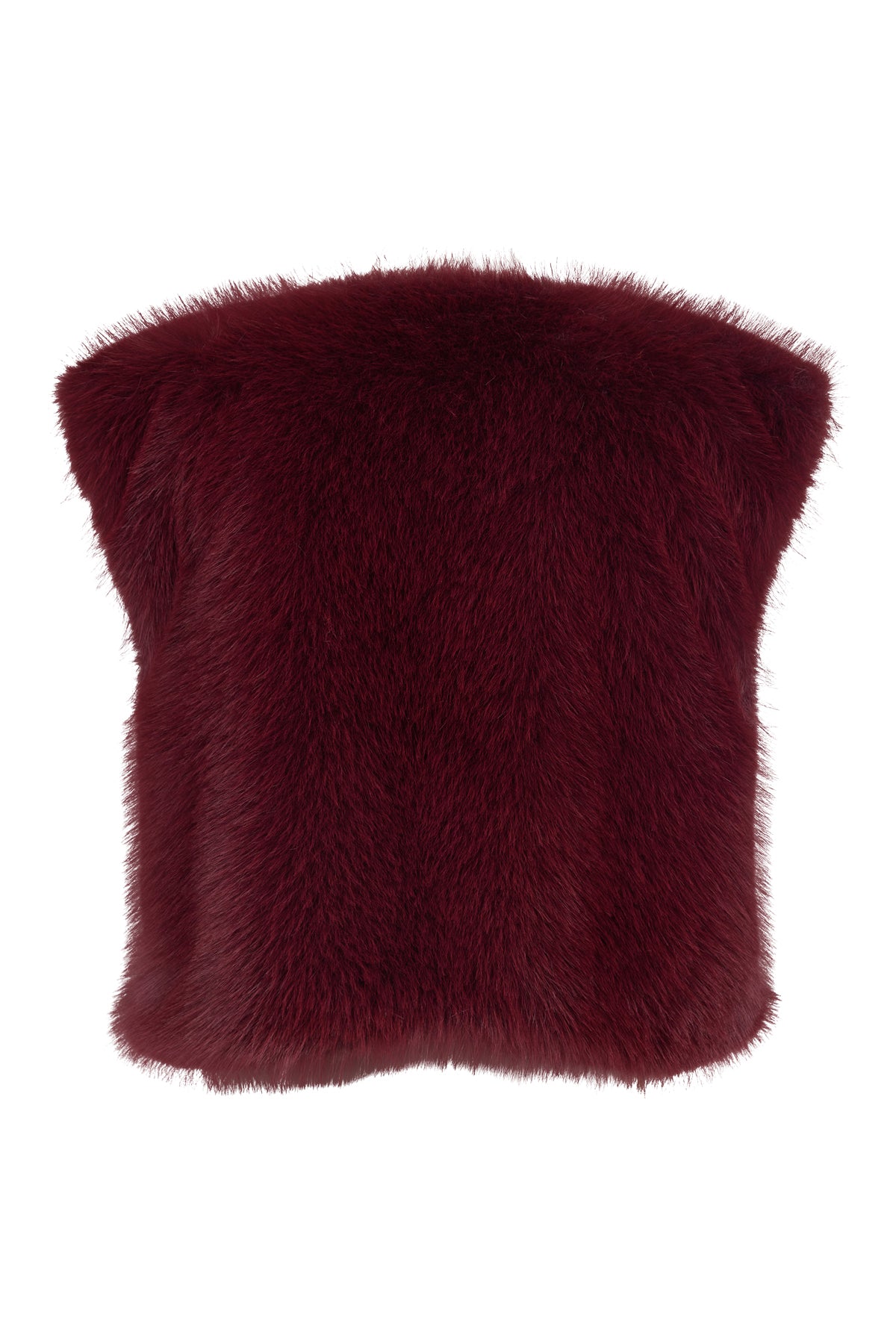 Prune Faux Fur Waistcoat - 89610